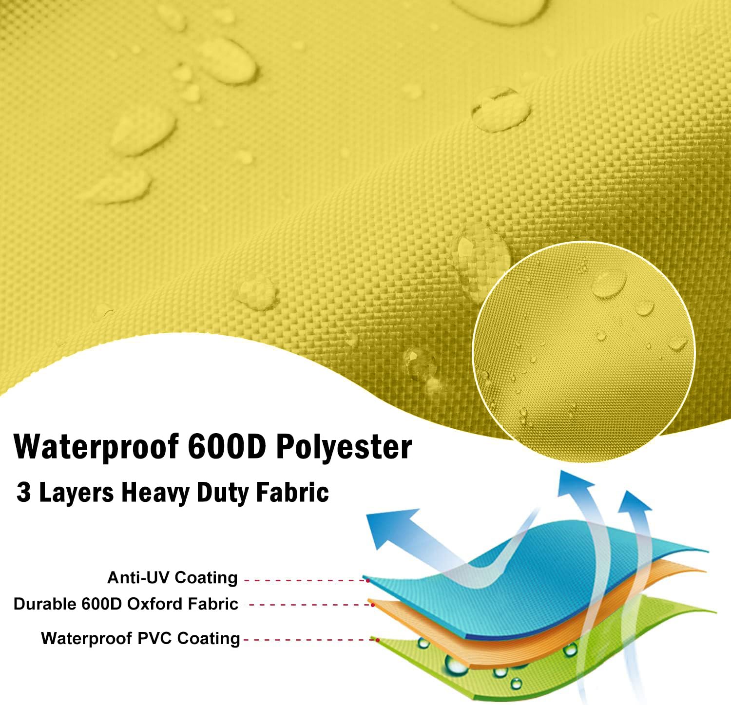 Amazon | TROONZ 高耐久 600D PVC 防水ボートカバー、トレーラー可能な