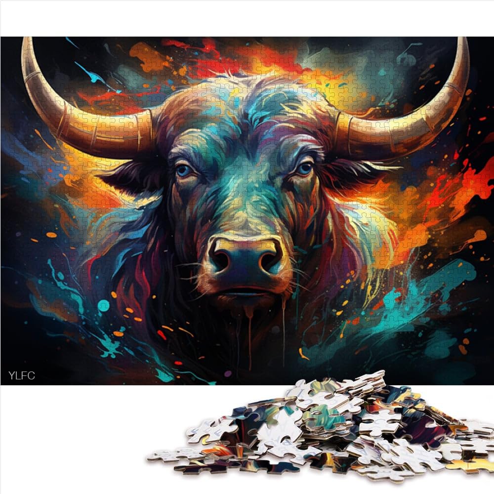 Puzzle da 2000 pezzi per adulti Buffalo rompicapo puzzle con pezzi completamente ad incastro a forma casuale 70 x 100 cm per bambini di 14 anni