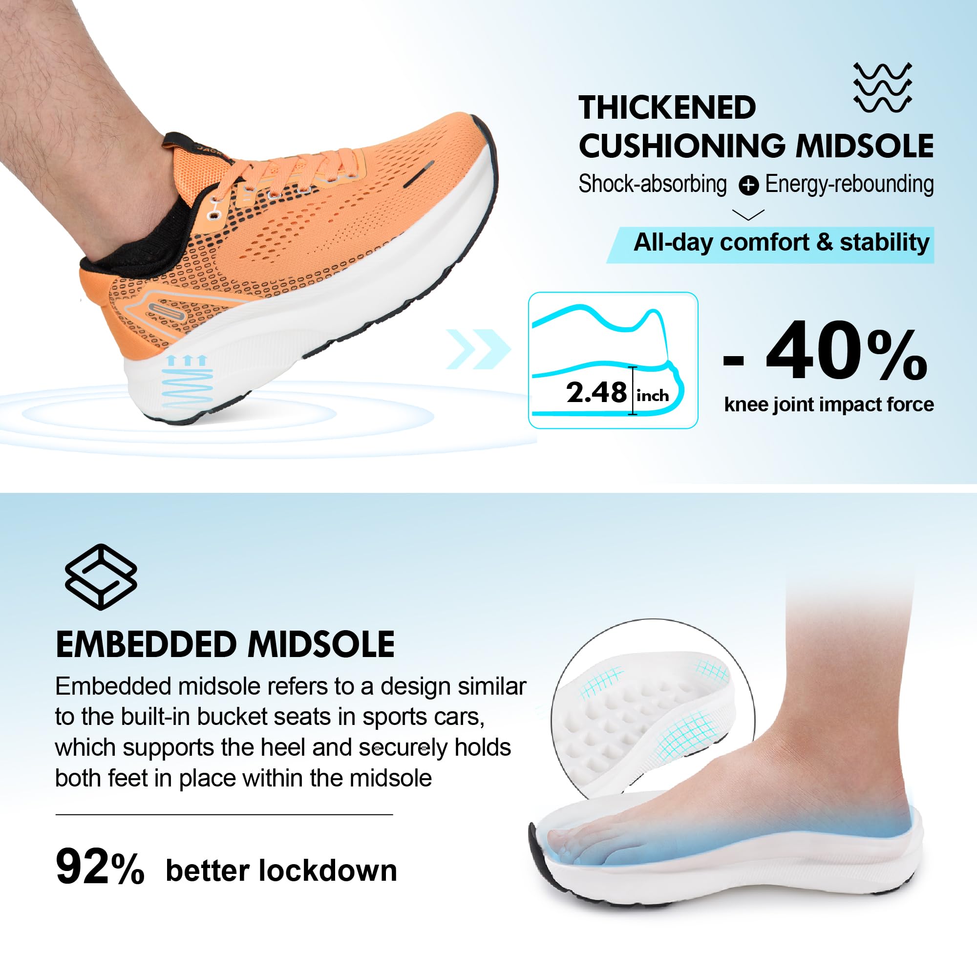 JACKSHIBO Scarpe da ginnastica larghe da uomo con punta larga da tennis atletica scarpe larghe da allenamento in palestra scarpe da cross training scarpe da ginnastica con piattaforma zero drop,