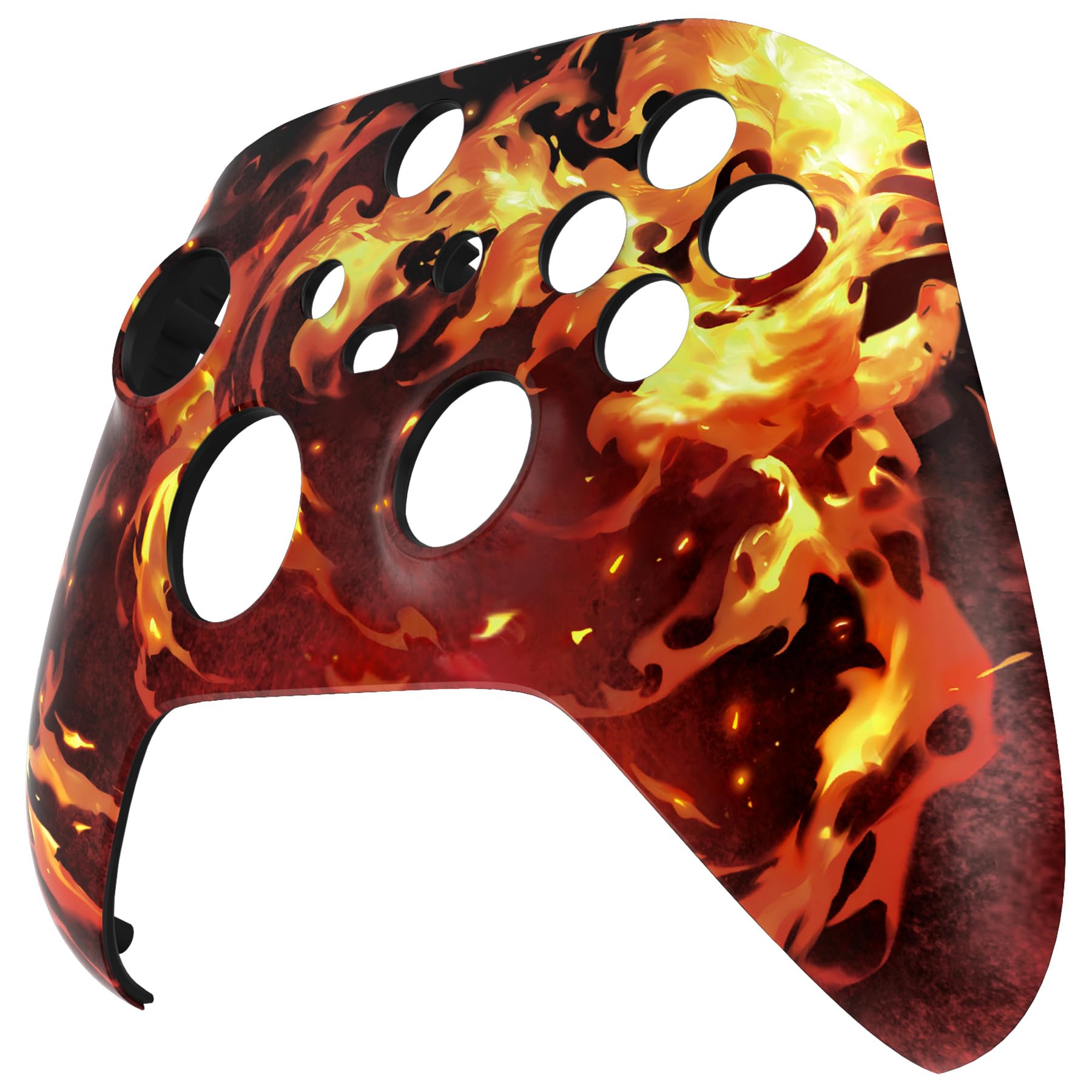 eXtremeRate DIY-Ersatz Front Gehäuse Case für Xbox Series X&S Controller, Custom Vordere Hülle Matte Faceplate Cover Zubehör für Xbox Core Controller Model 1914-Feuersbrunst Zauber - 5