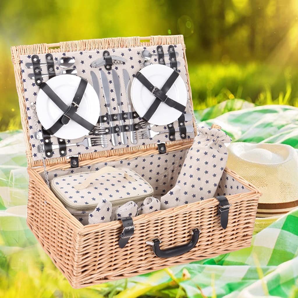 Amazon｜ピクニックバスケット籐ピクニックバスケットピクニック