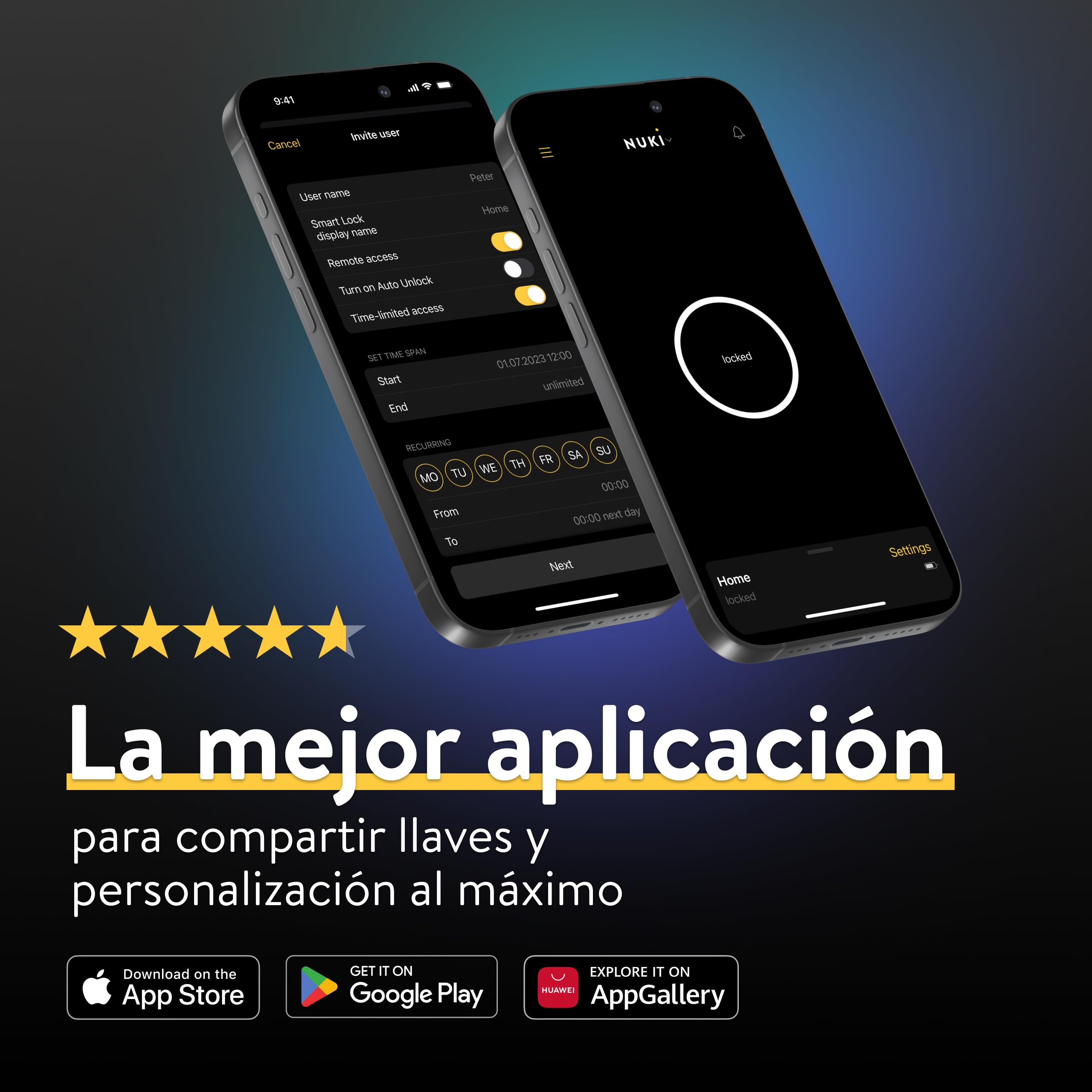 Nuki Smart Lock Go (2025) con Bluetooth & Matter, cerradura inteligente que convierte tu smartphone en llave, fácil instalación sin cambiar cilindro – Smart Lock con Keypad