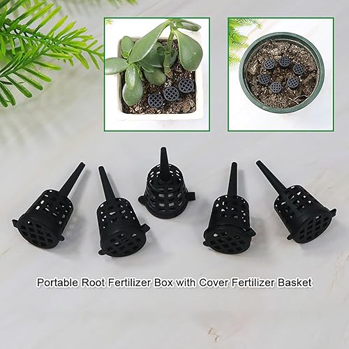 Miniatura 3 de Bonsai Fertilizer Baskets and Automatic Flower Watering Machine Set,Use with Any Granular Fertilizer,Universal Bottle Mouth,10PCS