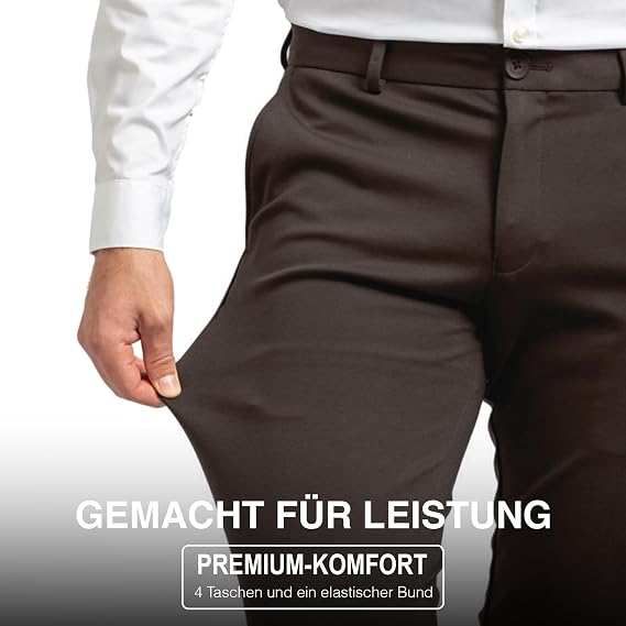 Performance Pants Chino Trousers Men's Stretch Slim Fit Summer Trousers Suit Trousers