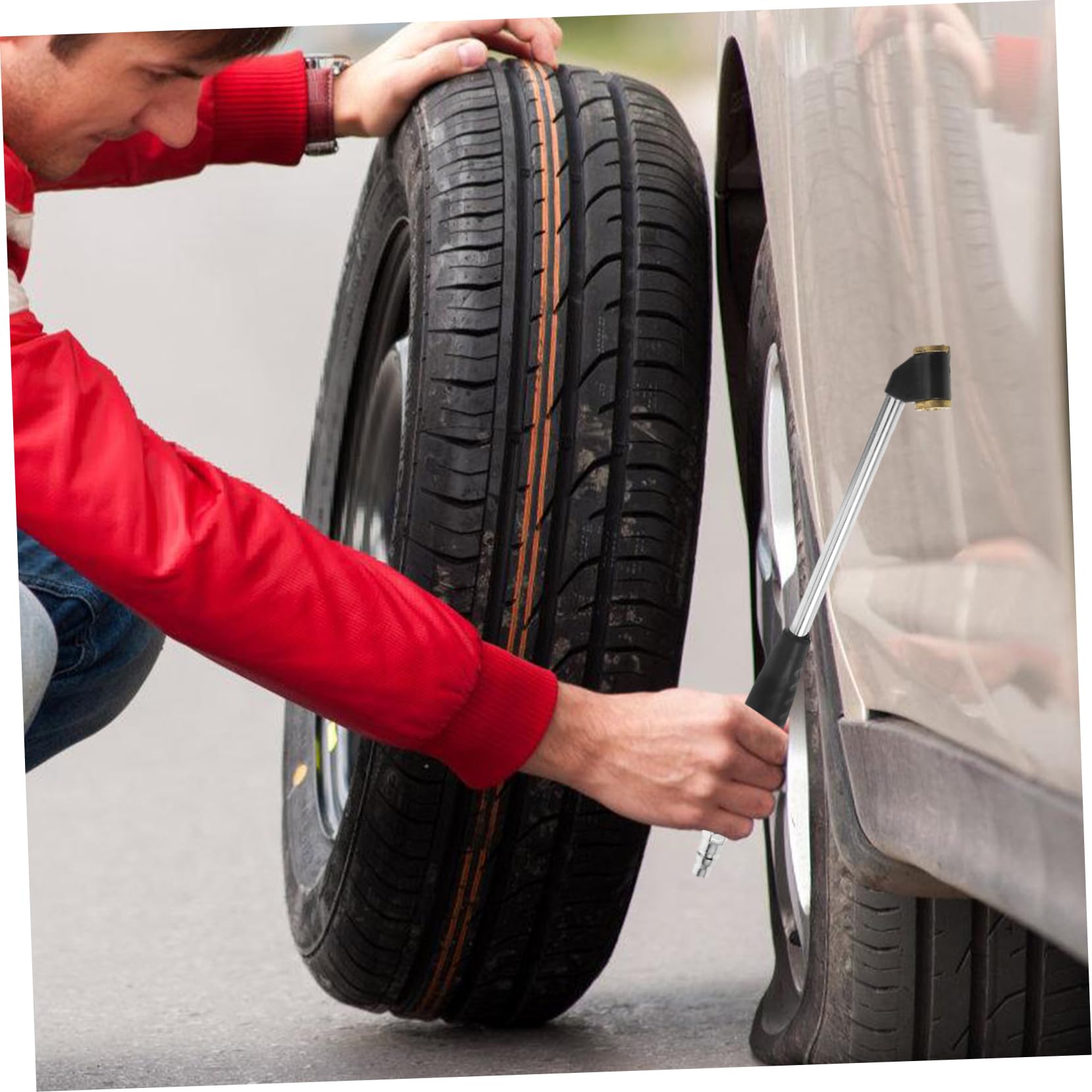 OUNONA Double End Tire Inflator Nozzle Air Chuck for Car and Truck Compatible with Tire Inflators and Air Compressors Durable Tire Chuck for Efficient Inflation