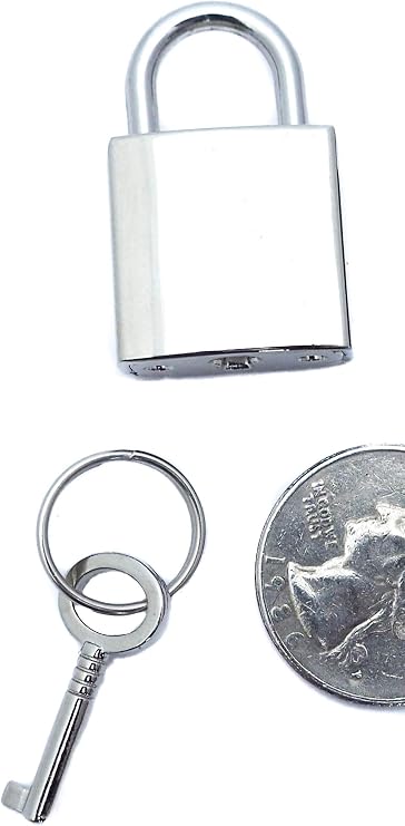 Silver Pad Lock Gothic Necklace Pendant Regular Chain Real Lock Sid Vicious