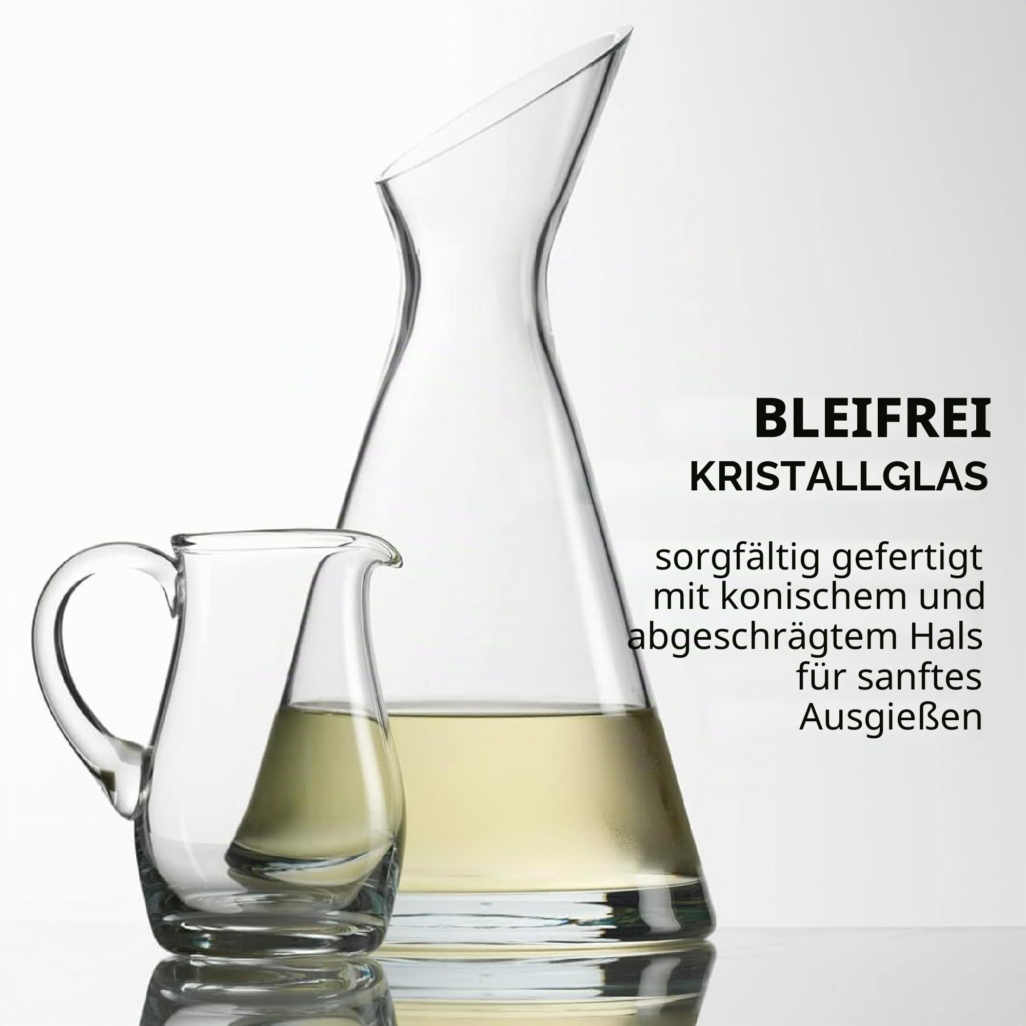 Stölzle Lausitz One for All Schräghalskaraffe Glaskaraffe 1 l