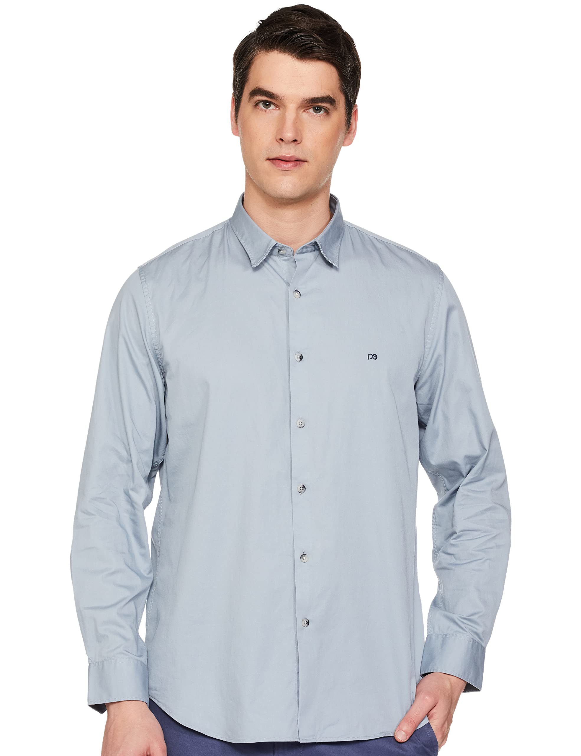 Peter EnglandMen's Solid Slim Fit Casual Shirt
