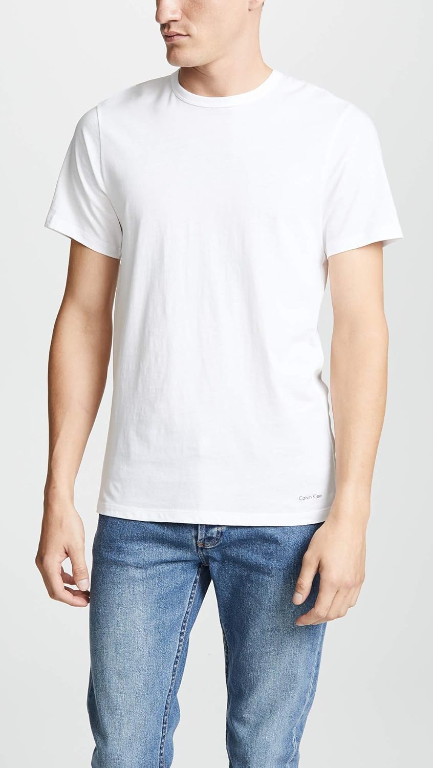 Calvin Klein Men's Cotton Classic Slim Fit Crew Neck T-Shirts