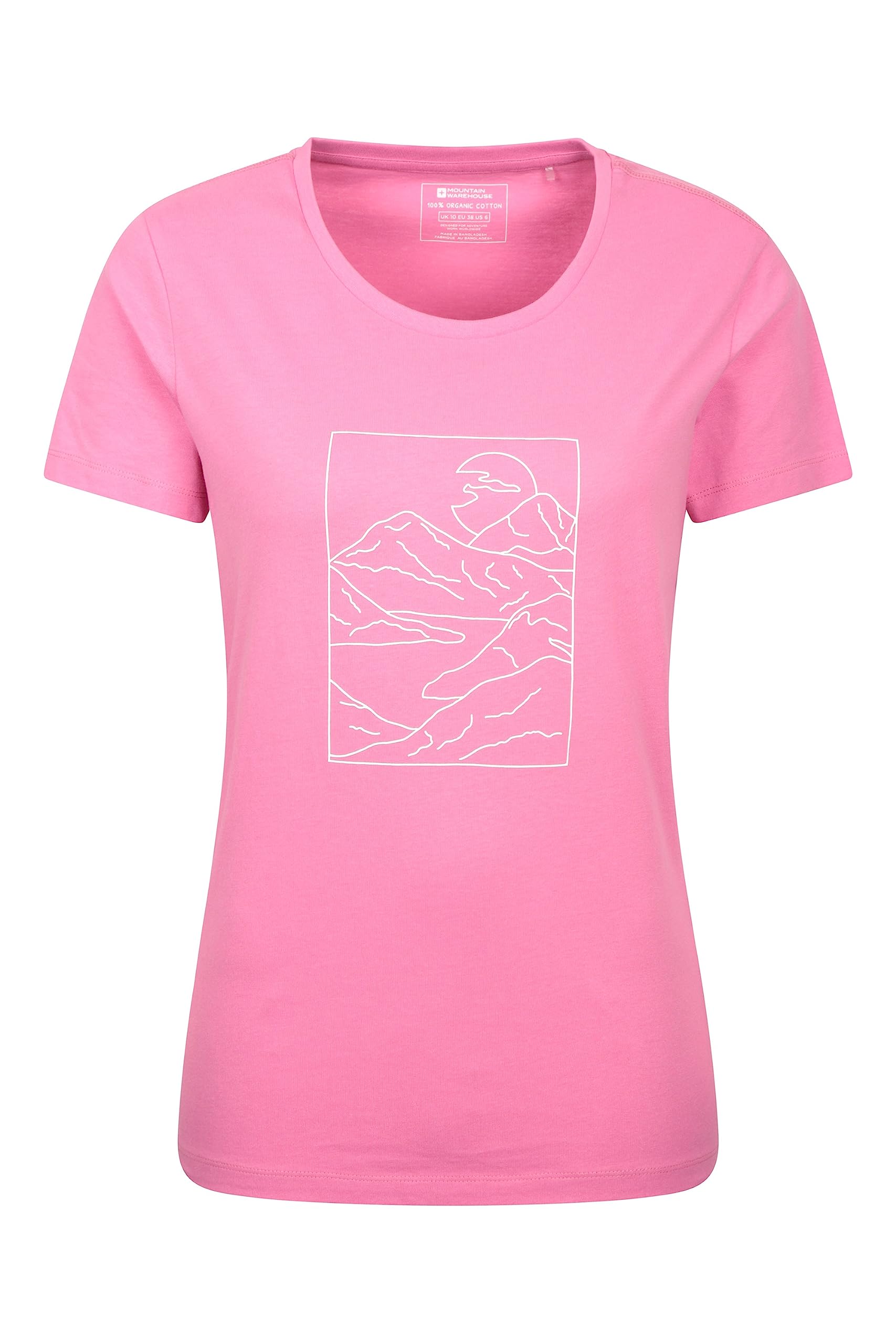 Mountain WarehouseValley Womens Loose Fit Organic T-Shirt - Breathable & Lightweight Ladies Top Print - Best for Spring, Summer, Outdoors & Everyday wear