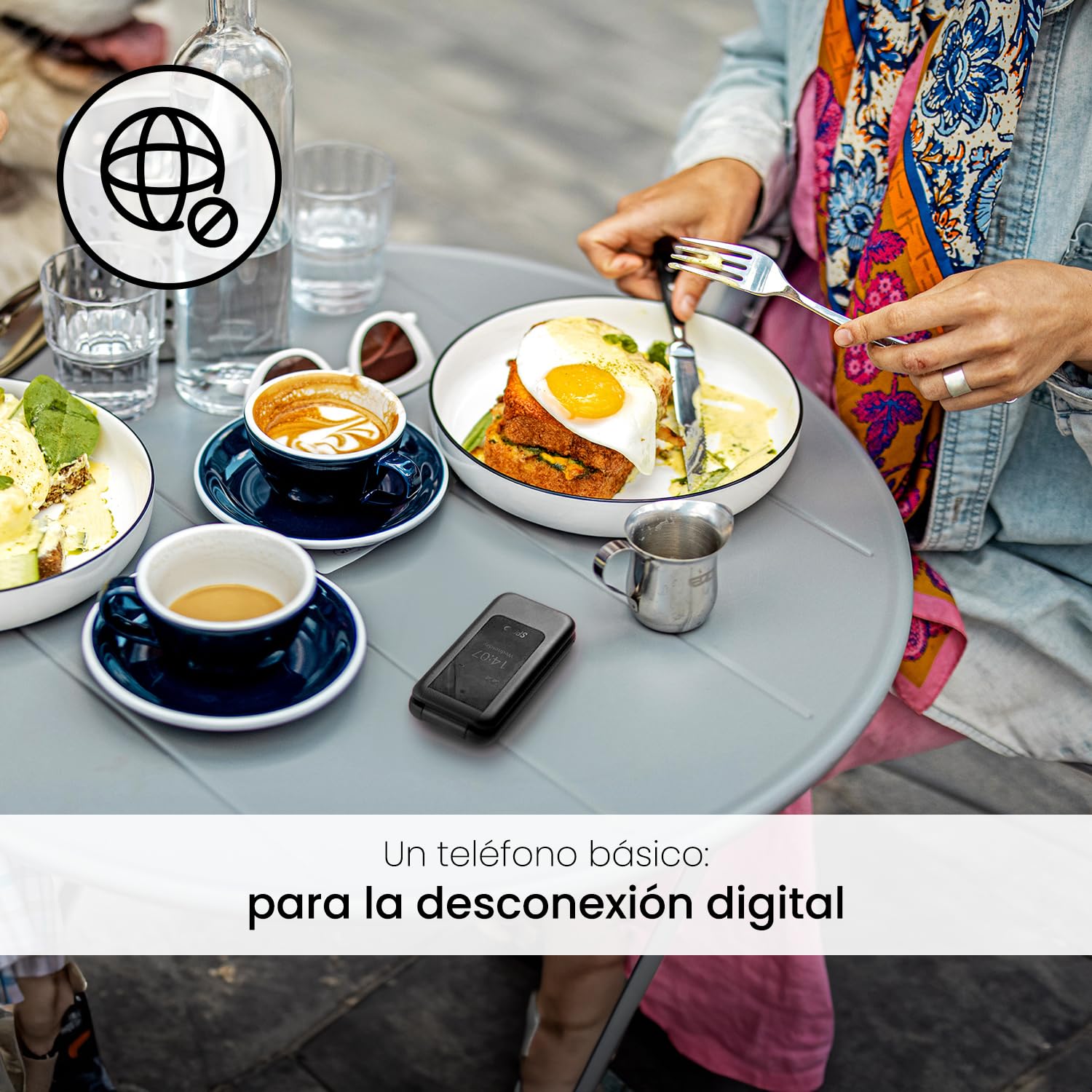 SPC Wild - Teléfono básico Tapa para desconexión o Primera conexión, Negro