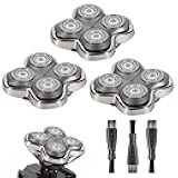3Pack Pitbull Shaver Replacement Blade, Shaver Replacement Heads, Floating 4 Heads Compatible with Pitbull, Palm & Butterfly Kiss Shavers