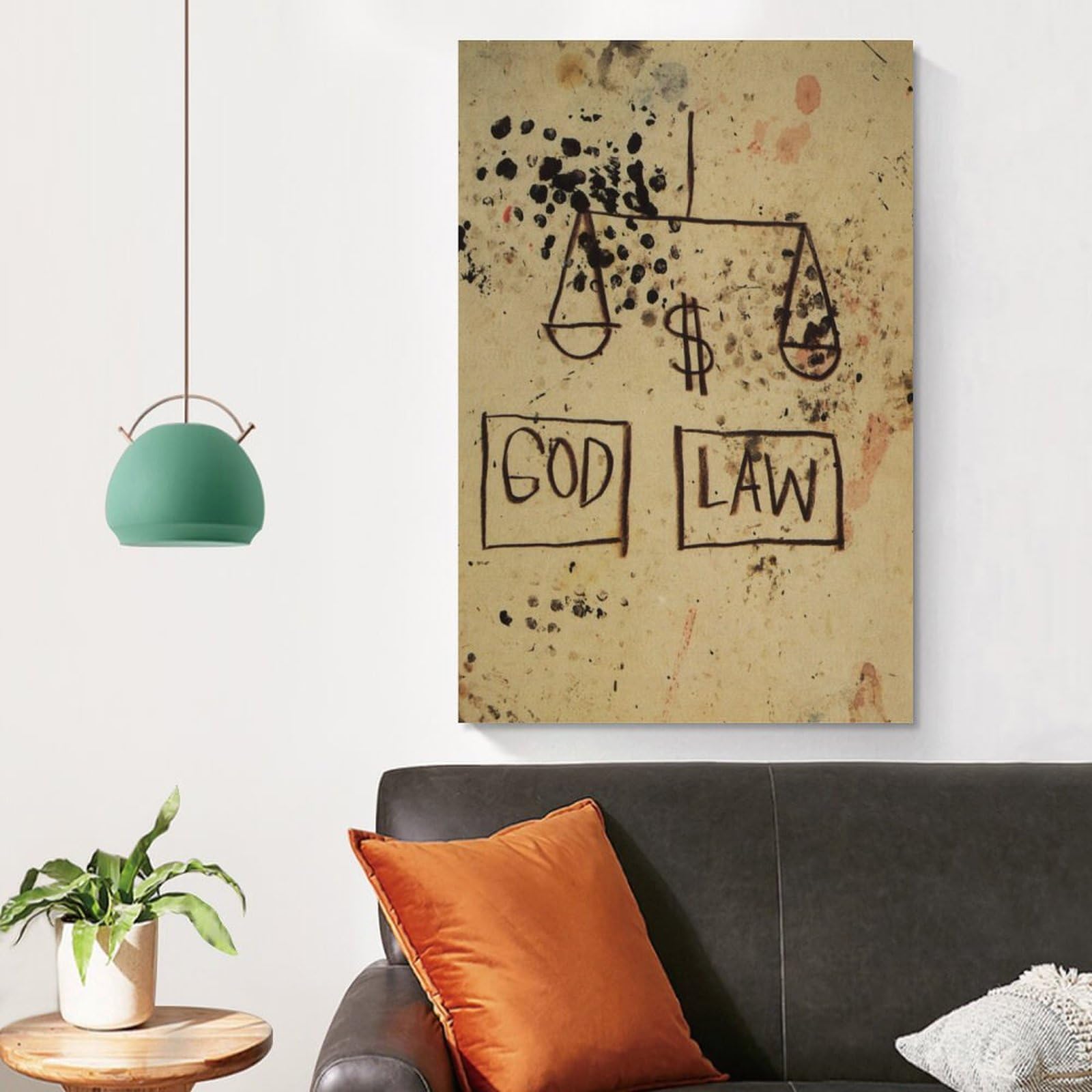 Amazon.co.jp: ジャン＝ミシェル・バスキア Basquiat God Law ポスター