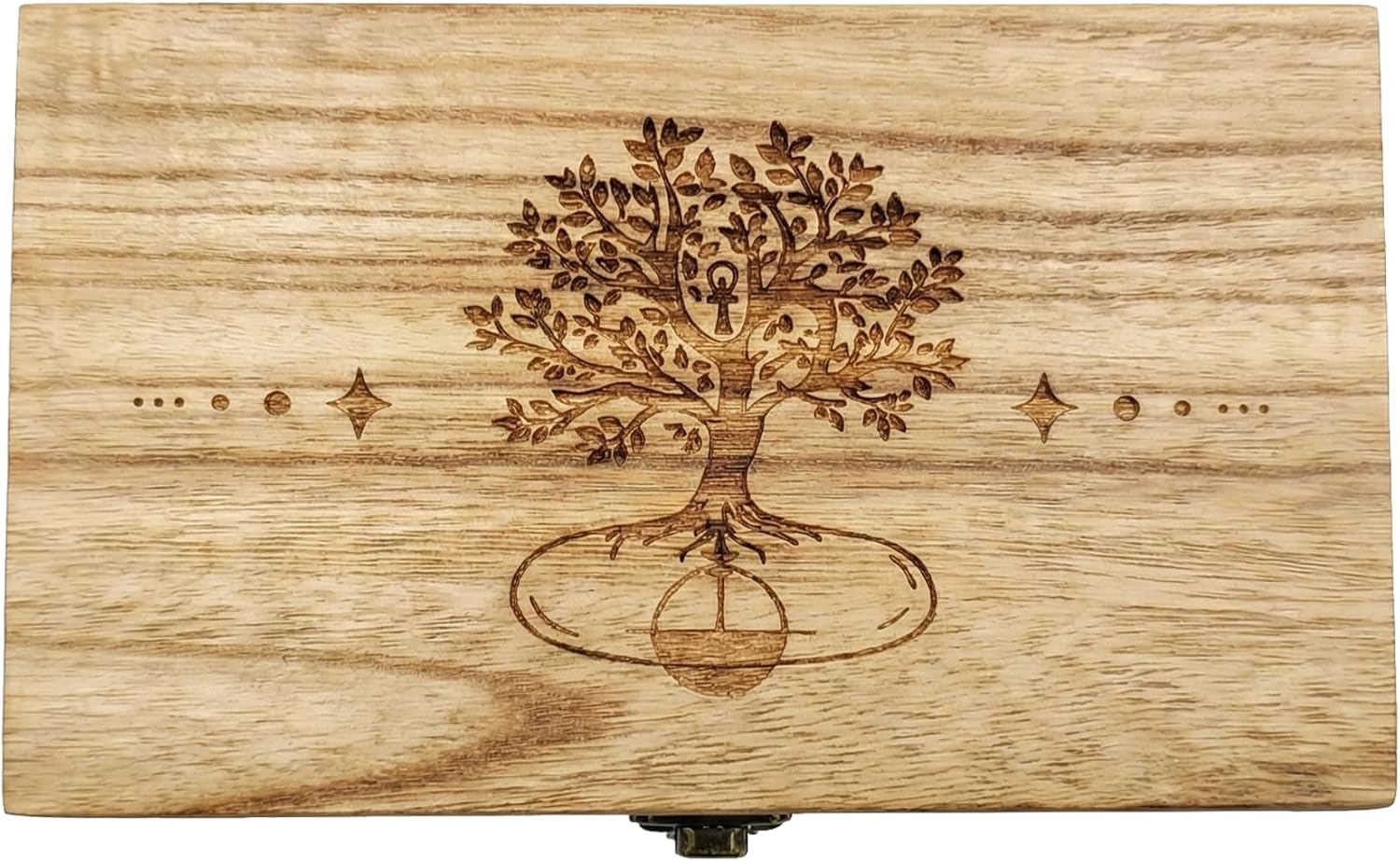 Handmade Jewelry Box, Wooden Decorative Trinket Storage Box for Women, Vintage Home Decor Memory Boxes for Keepsakes, Tree of Life Gift Boxes with Hinged Lid - Image 8