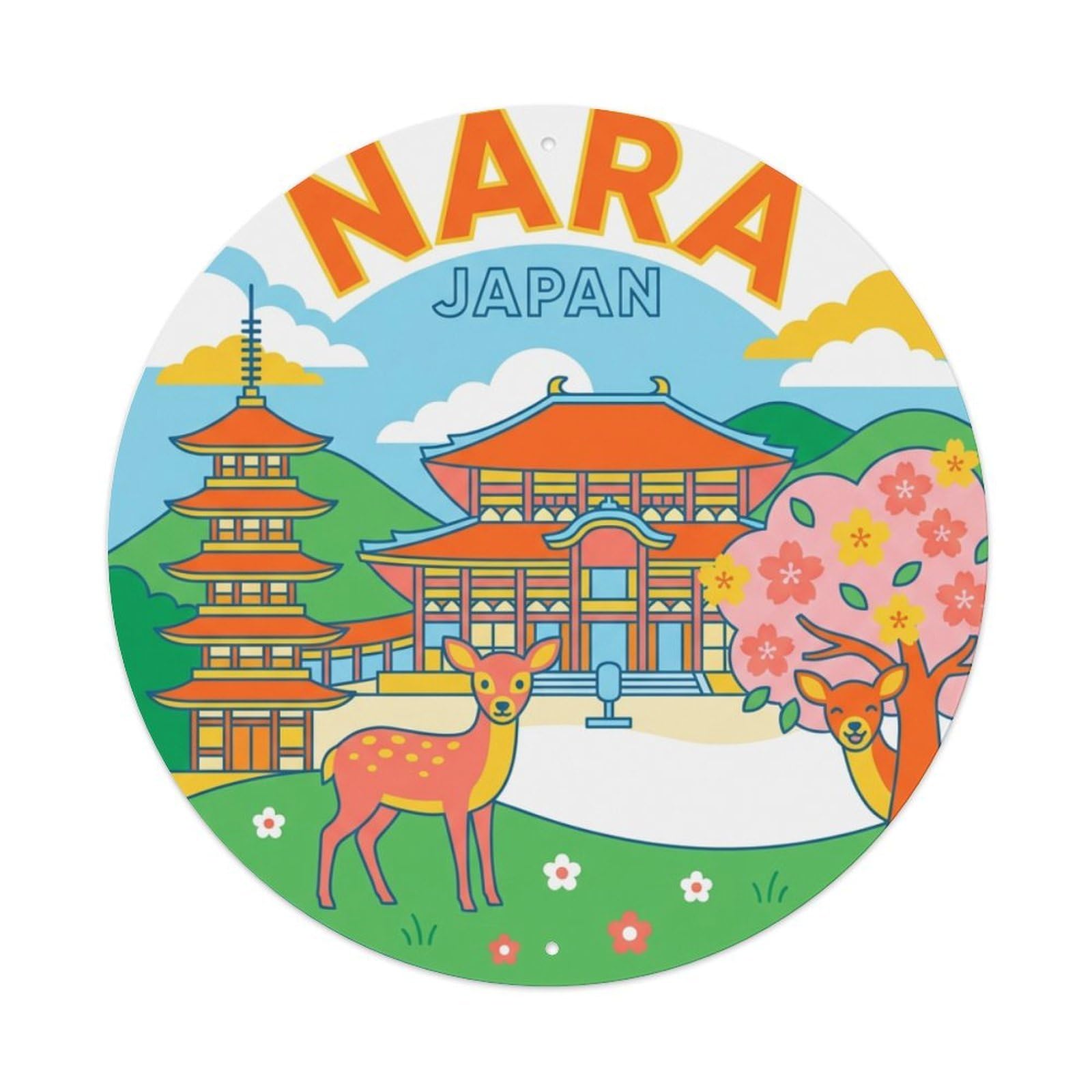 Japan Vintage Travel Nara Metal Tin Sign
