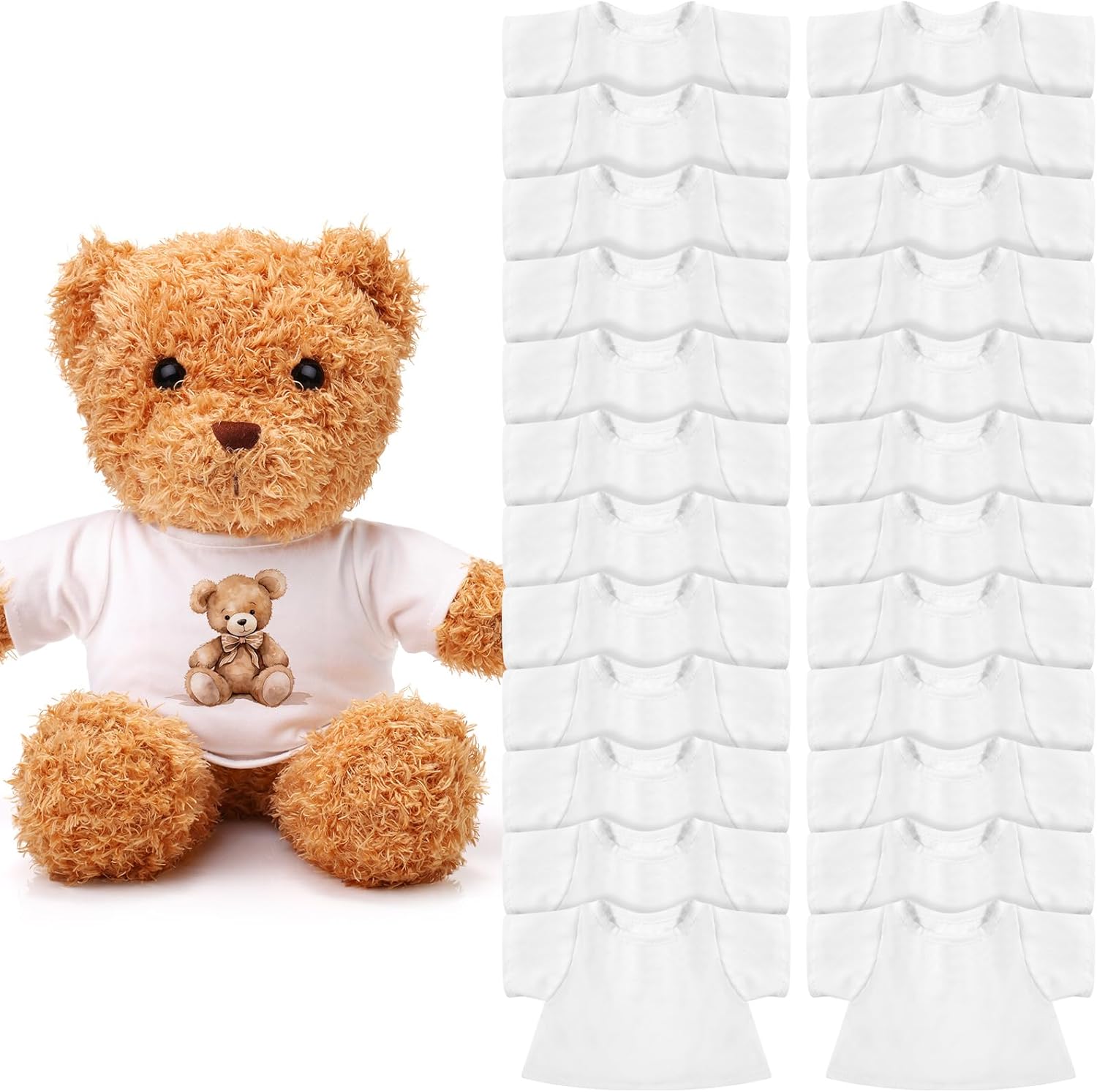 24 Pcs Stuffed Bear Clothes Fit 8-12 Inches Stuffed Dolls Bulk Tshirt Sublimation Blank Stuffed Animal Shirt Plush Bear T Shirt DIY for Giveaways Gift Bags Party 24 Pcs Stuffed Bear Clothes Fit 8-12 Inches Stuffed Dolls Bulk Tshirt Sublimation Blank Stuffed Animal Shirt Plush Bear T Shirt DIY for Giveaways Gift Bags Party