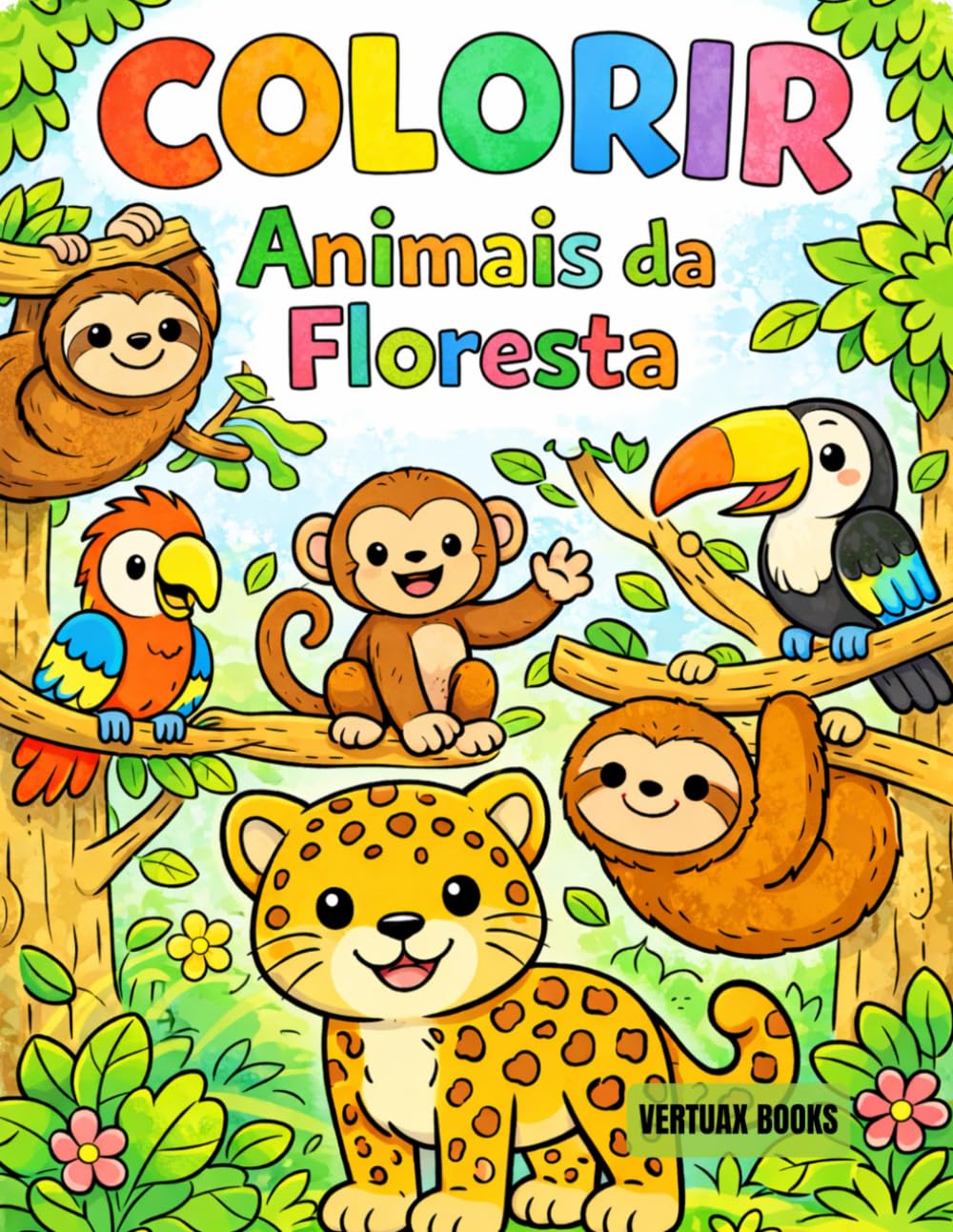 Animais da Floresta - Para Colorir