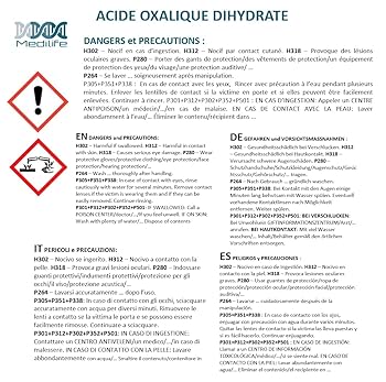 Acide Oxalique Dihydraté 25kg - Nettoyant Bois, Métaux, Anti-Rouille - Multi-Usages Industriel Et Artisanal