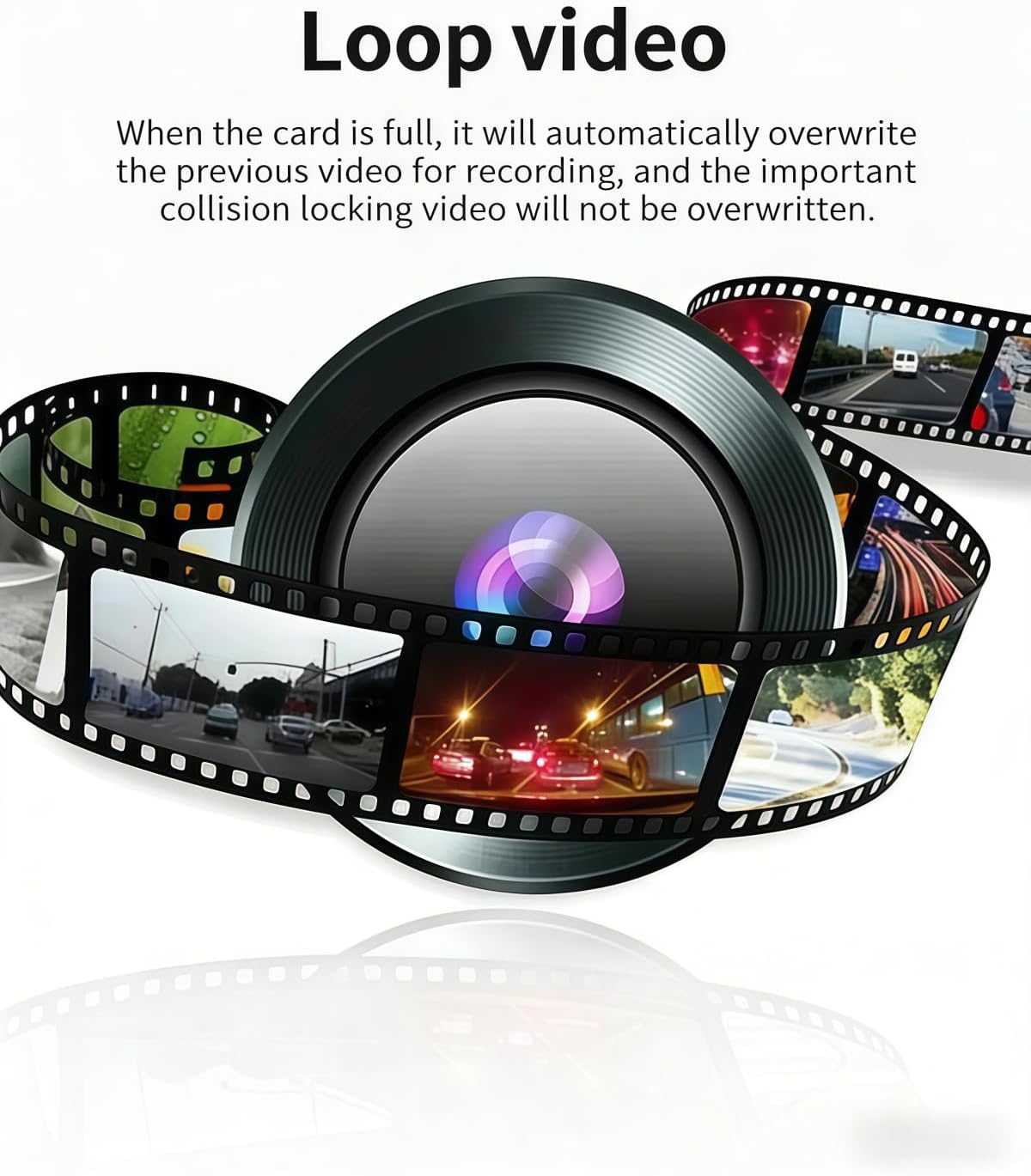 Full View Car Dashcam System, 4 Channel 360 Car Camera - Dash Cam Front and Rear, Wireless 1080p Dash Cams for Cars with Infrared Lamps Night Vision G-Sensor, Parking Mode (4 Channel Dashcam+64G)