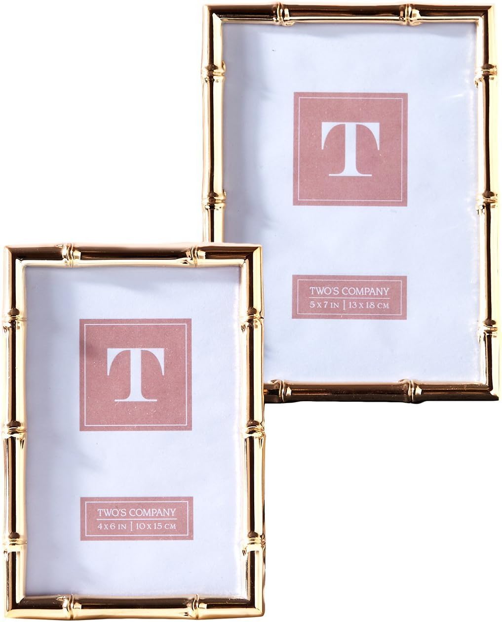 Two's Company 51446 Set of 2 Rose Gold Photo Frames