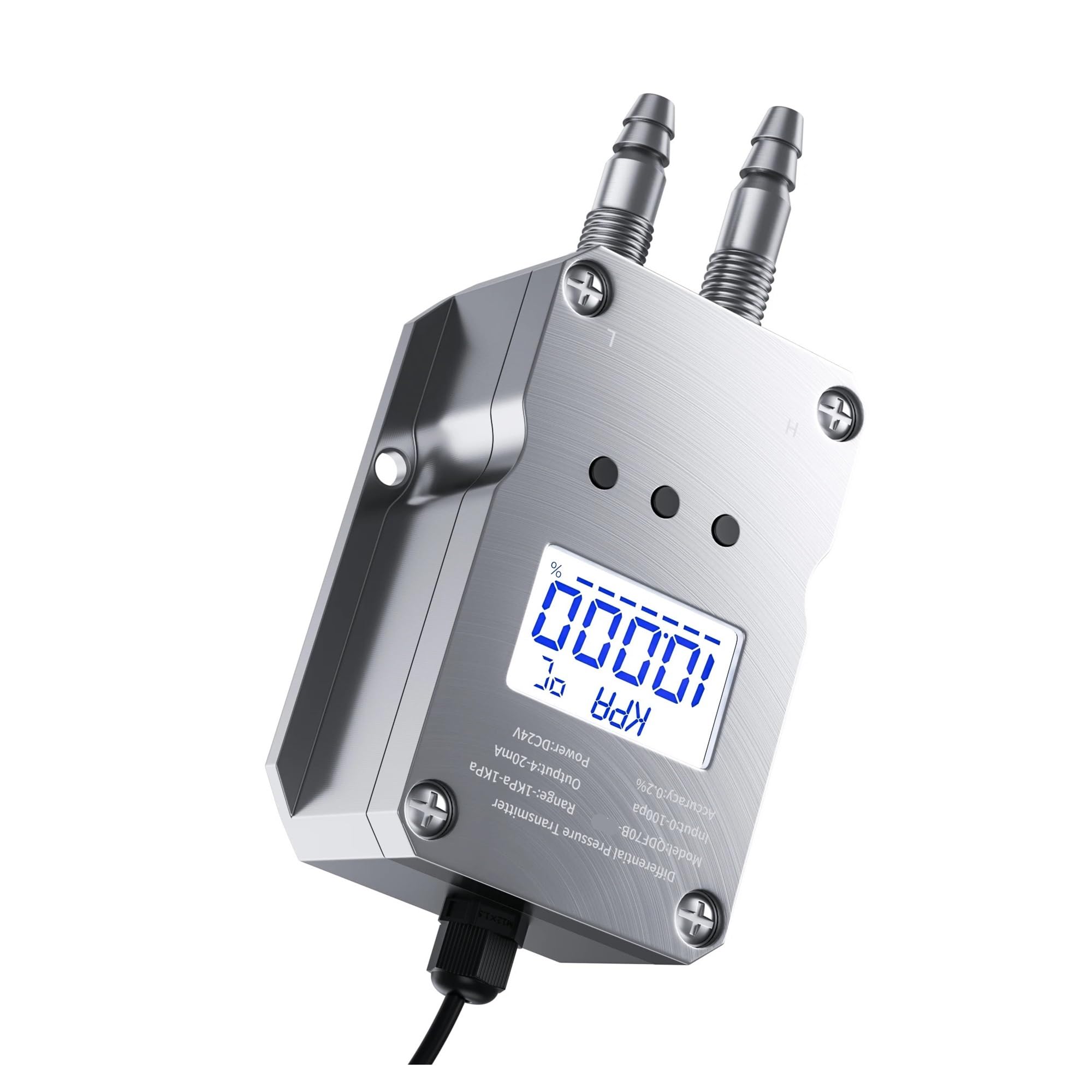 Trasmettitore di pressione differenziale Trasmettitore sensore di pressione differenziale 4-20mA 0-10V 0-5V RS485 Misuratore di pressione differenziale 0-10Kpa 0-5Kpa 0-100pa 0-50pa(0-5V,0-1Kpa)