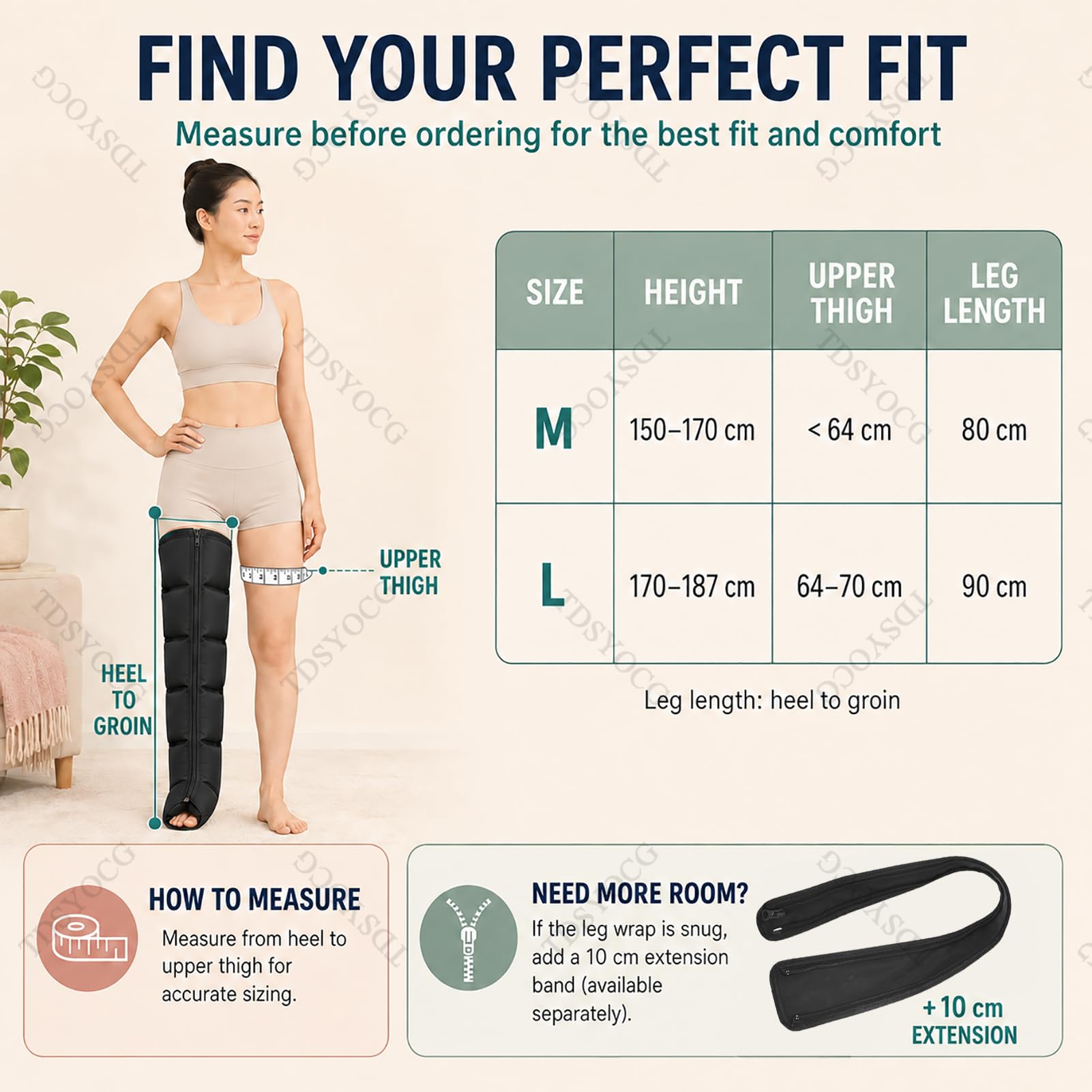 Botas Presoterapia Piernas y Abdomen para Casa con 6 Camaras | Máquina de Presoterapia Profesional para Casa, Masajeador Drenaje Linfático Circulación, 0-30 Min, 30-240 mmHg Ajustables