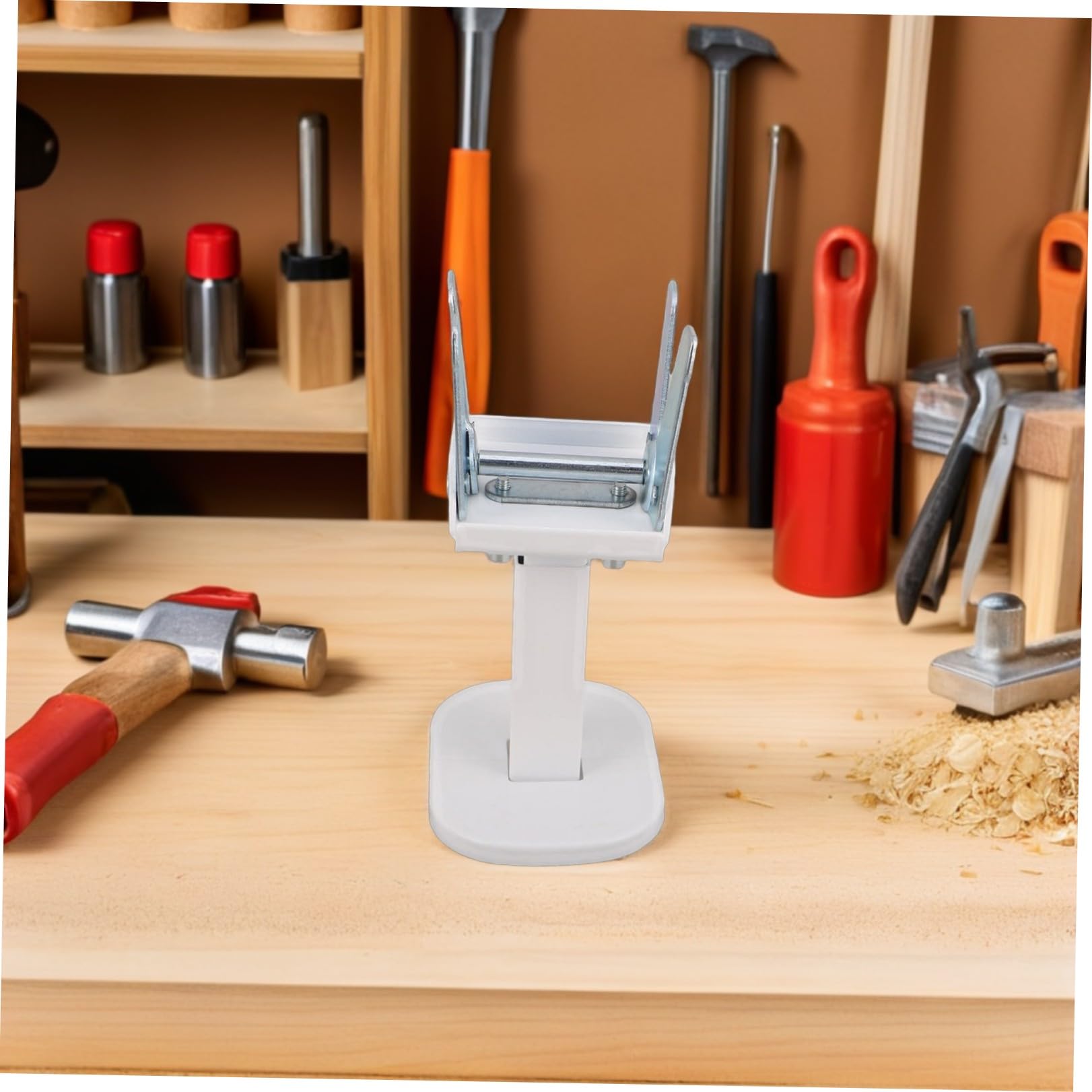 VALICLUD Soporte de Radiador Instalación Estable y Sencilla Ajustable de Acero al Carbono, Soporte de Suelo del Radiador, Altura 14-21cm, Blanco, Patas de Apoyo para Radiadores de