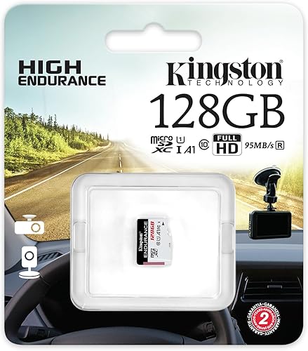 Miniatura 3 de Kingston Tarjeta de memoria flash MicroSD SDXC de 128 GB de alta resistencia, 1080P, Full HD, lectura de hasta 95 MB/S (SDCE/128 GB)