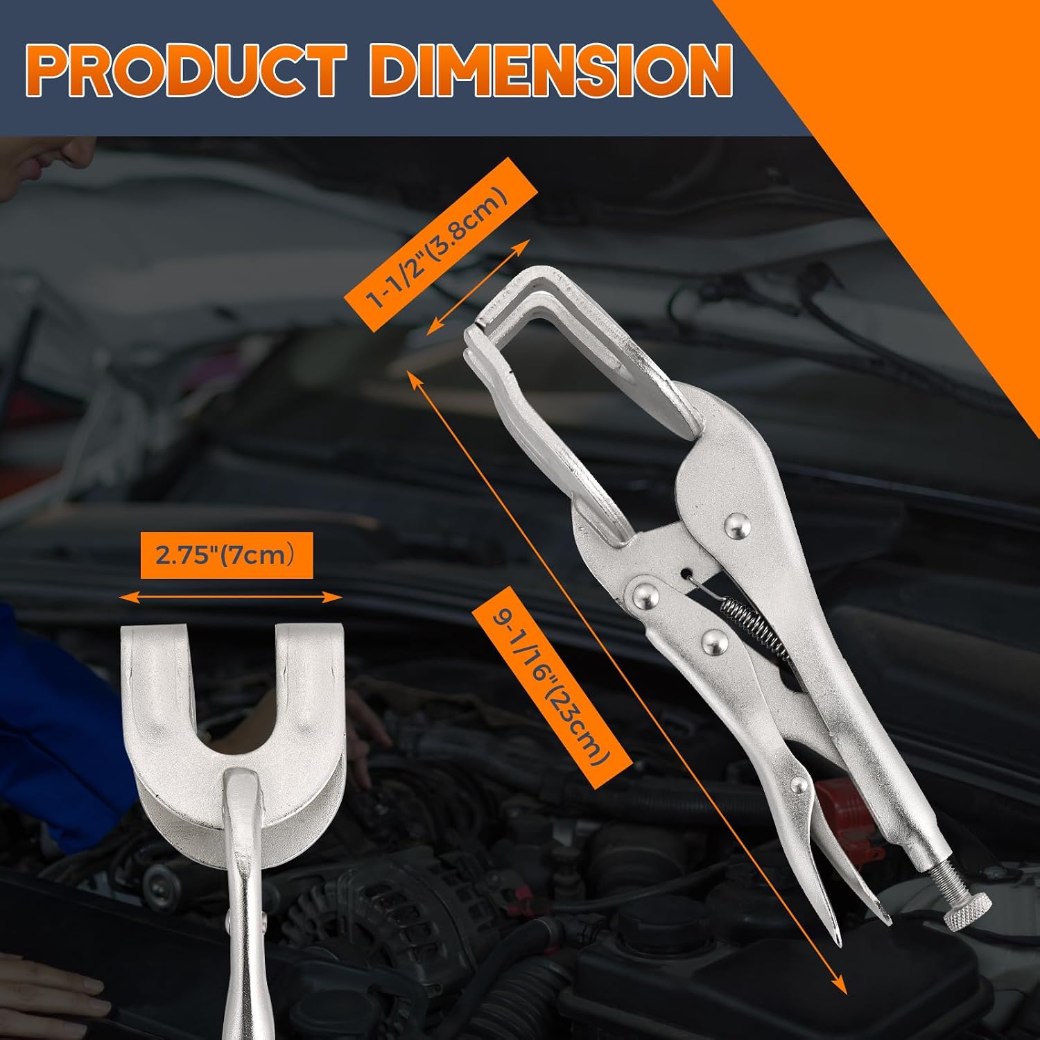 10"(225mm) Locking Pliers Set, 2 Pack Heavy Duty Welding Clamps | Quick-Lock Release, Adjustable Vise Grip Pliers for Metalworking, Woodworking, Auto Repair, and DIY Projects