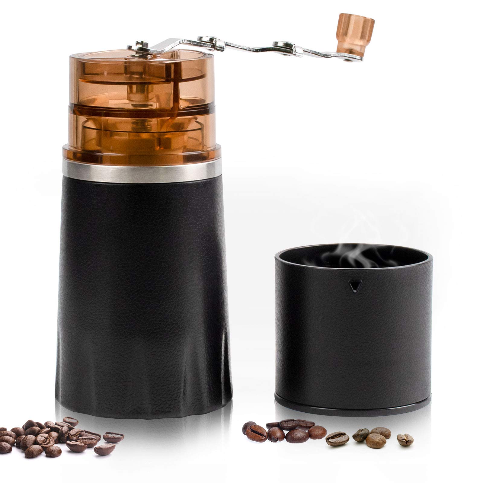 Portable Coffee Maker-Coffee Grinder And Maker All In One, Pour Over Coffee Maker Set for Espresso, Hand Coffee Maker with Double-wall Vacuum, Stainless-steel Filter, Great for Travel,Camping