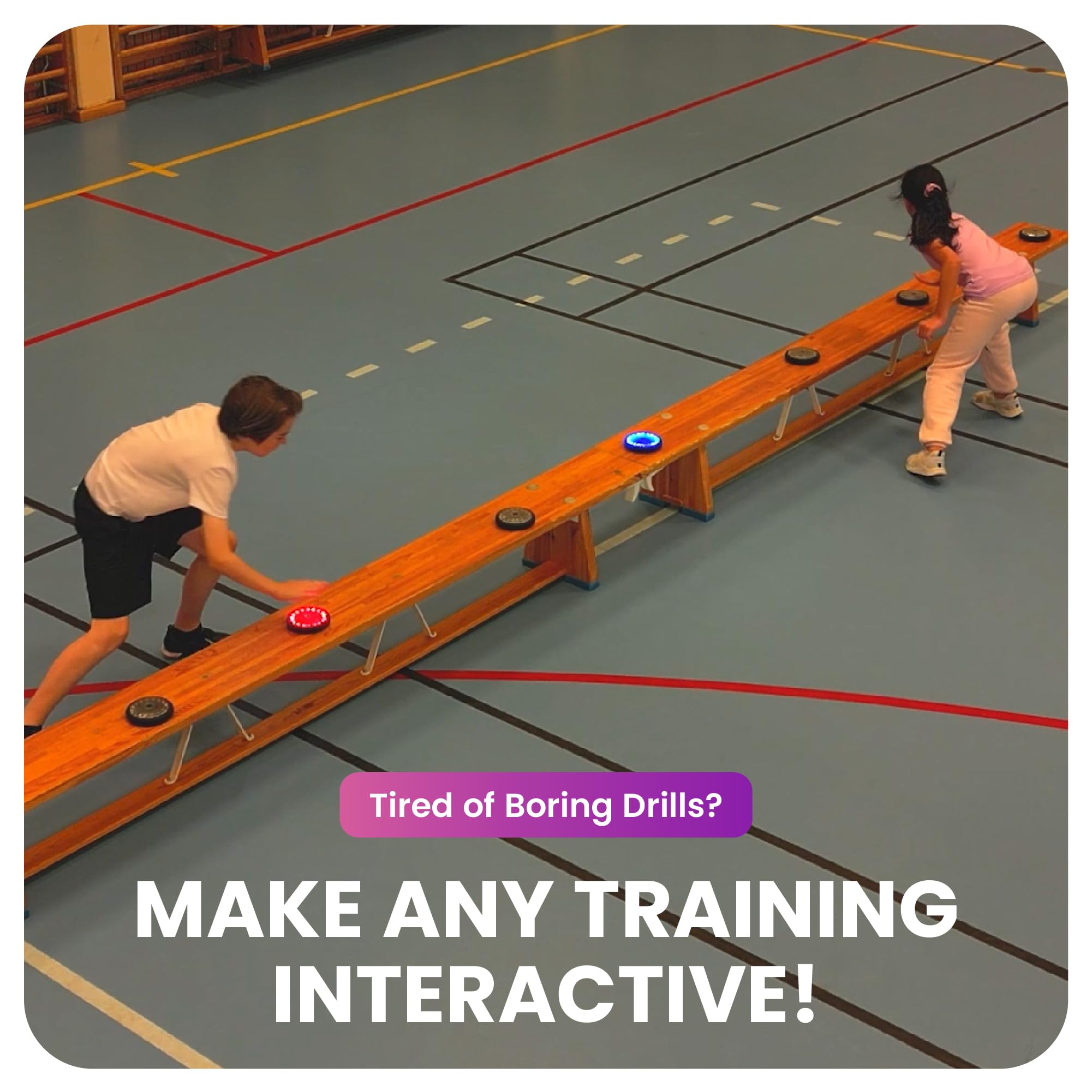 Reaktionslichter Training – Smartes Reaktionstraining per App – Trainingslichter für Sport, Schule & Coaching – 4 oder 6 Pucks