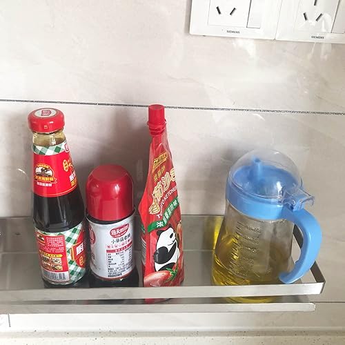 Miniatura 5 de Estante de ducha de acero inoxidable para baño, estante de ducha para organización de cesta de cocina, 15.7 pulgadas, color plateado