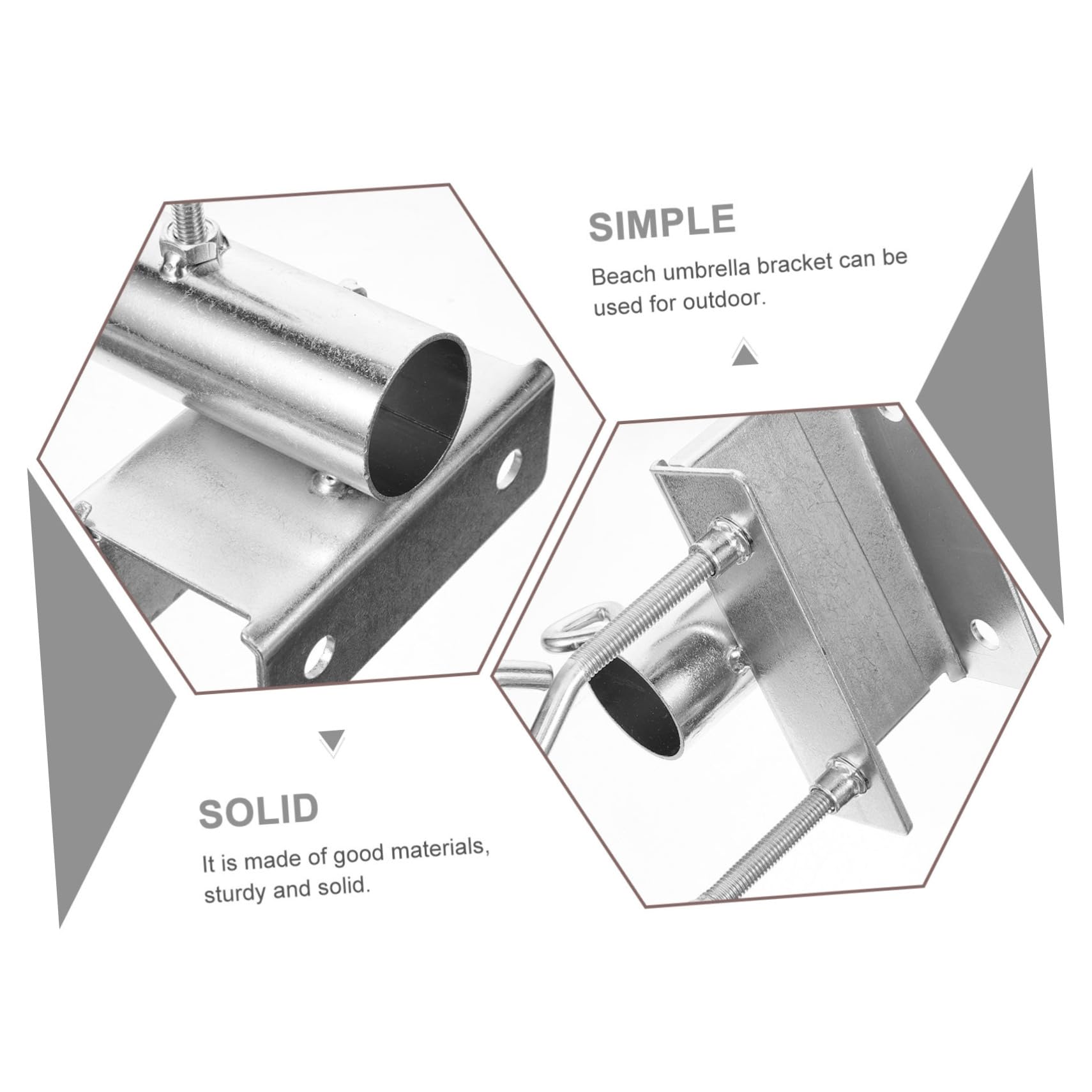 Happyyami Umbrella Holder Deck Umbrella Mount Beach Umbrella Bracket Patio Umbrella Stand Umbrella Clamp Holder Garden Parasol Holder Courtyard Parasol Holder Tricycle Stand Base Iron