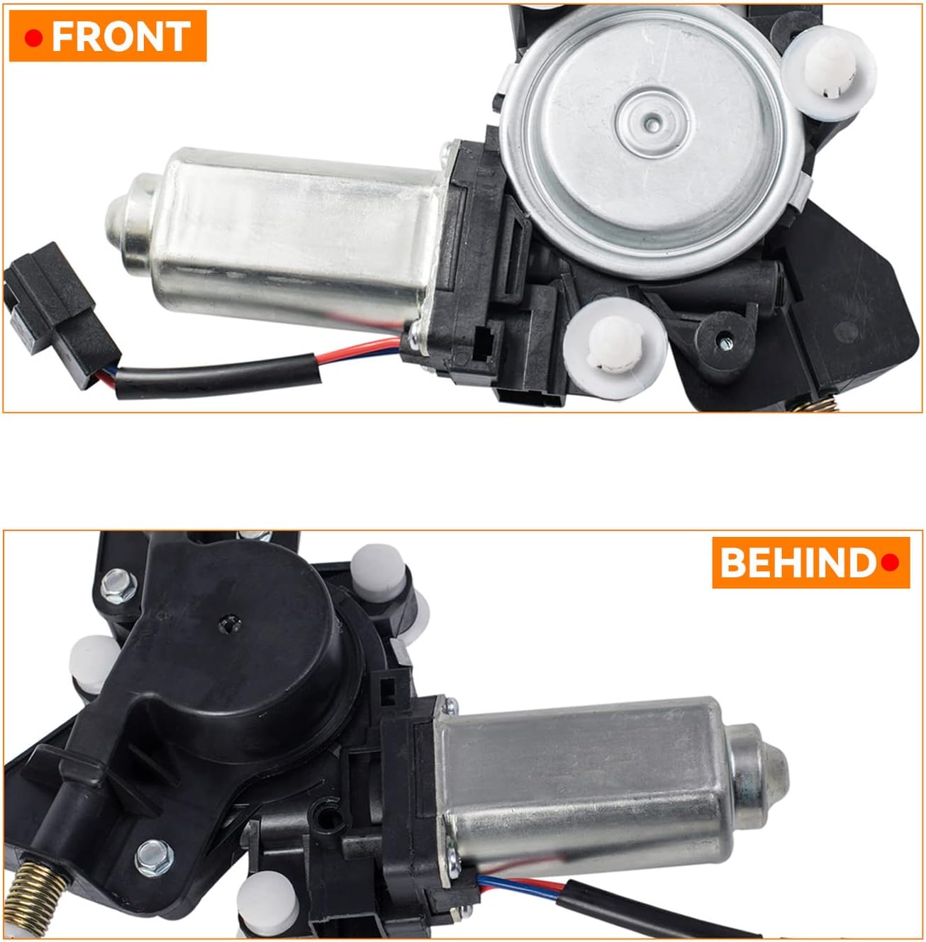 Front Left Driver Side Power Window Regulator with Motor Assembly - Compatible with 2001-2003 Chrysler Town & Country Voyager Dodge Caravan Grand Caravan - 741-823