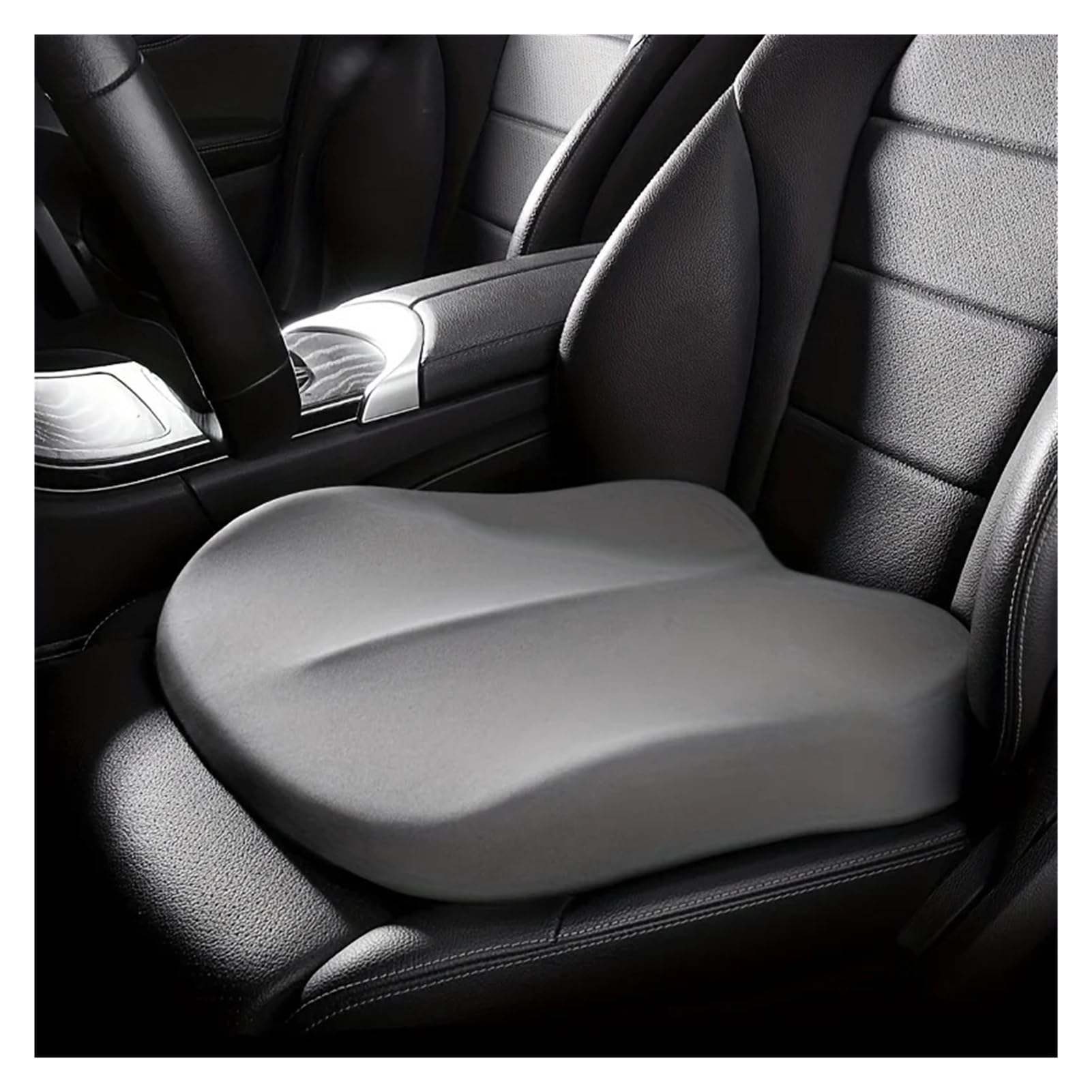 Jeiuvrao car seat cushion Memory Foam Car Seat Cushion for Short Drivers Non Slip(Grey)