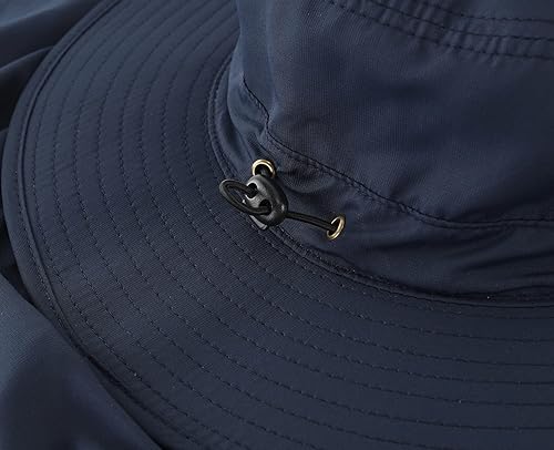 Miniatura 59 de Home Prefer Sombrero para sol para el aire libre con protección UV, secado rápido, unisex con solapa para proteger el cuello Negro