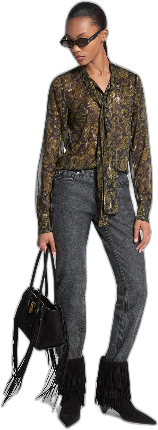 Michael Kors Women's Paisley Bow Blouse