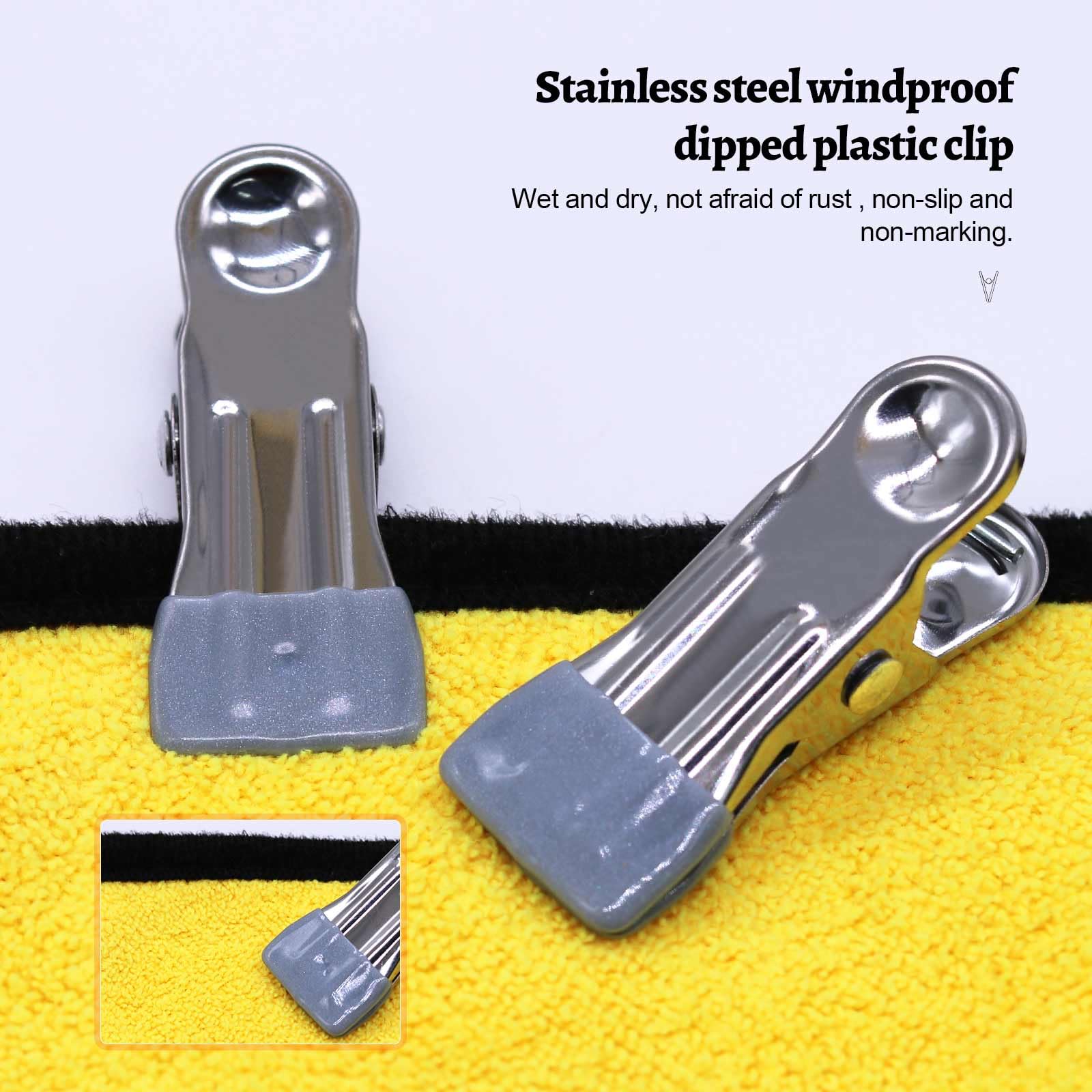 10 Pezzi Mollette Acciaio Inox, Mollette Bucato Antisegno