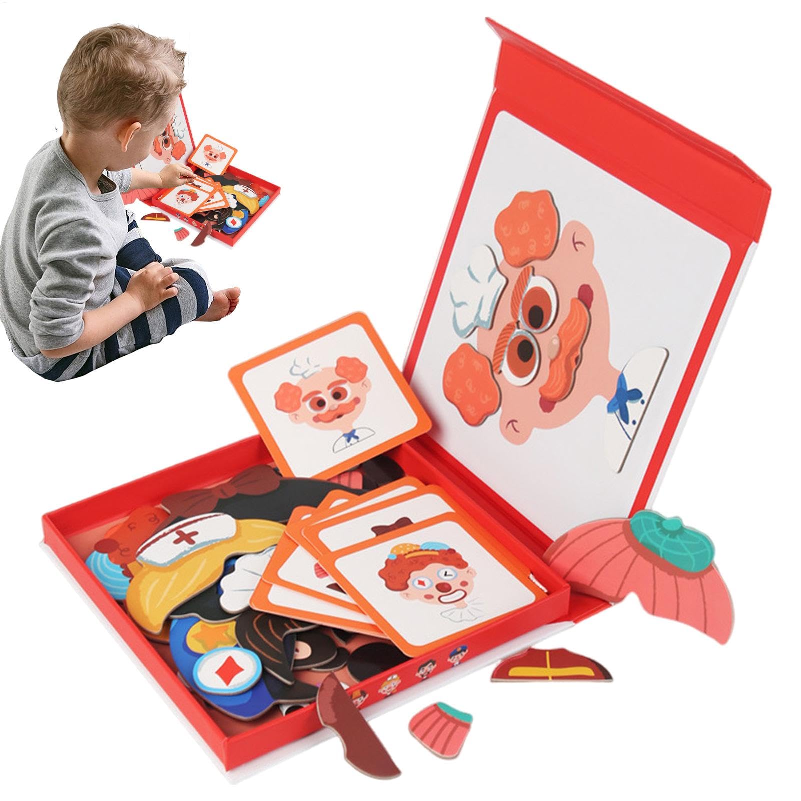 Magnetpuzzlespielzeug, Magnetpuzzle,Hölzerne magnetische Puzzle -Reise -Reisempfänger -Aufkleber | Pädagogisches Lernspiel Matching Puzzle Board für Weihnachten, Ostern