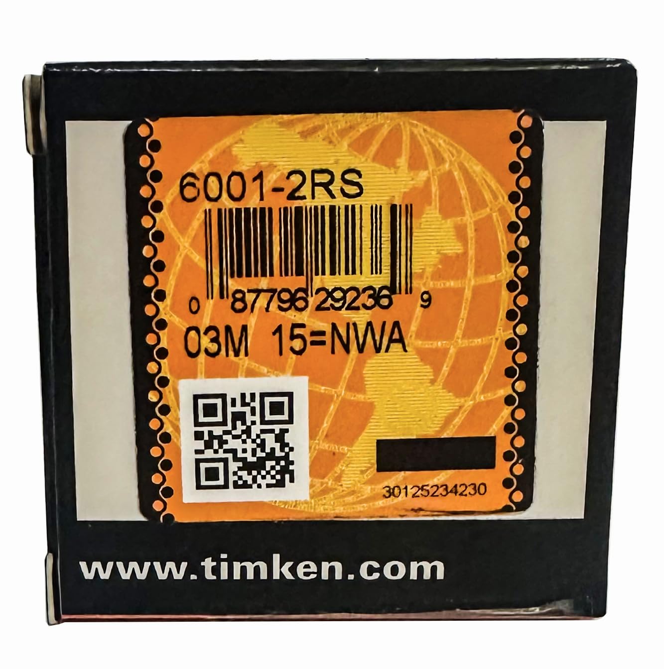 4PACK TIMKEN 6001-2RS Double Rubber Seal Bearings 12x28x8mm, Pre-Lubricated and Stable Performance and Cost Effective, Deep Groove Ball Bearings