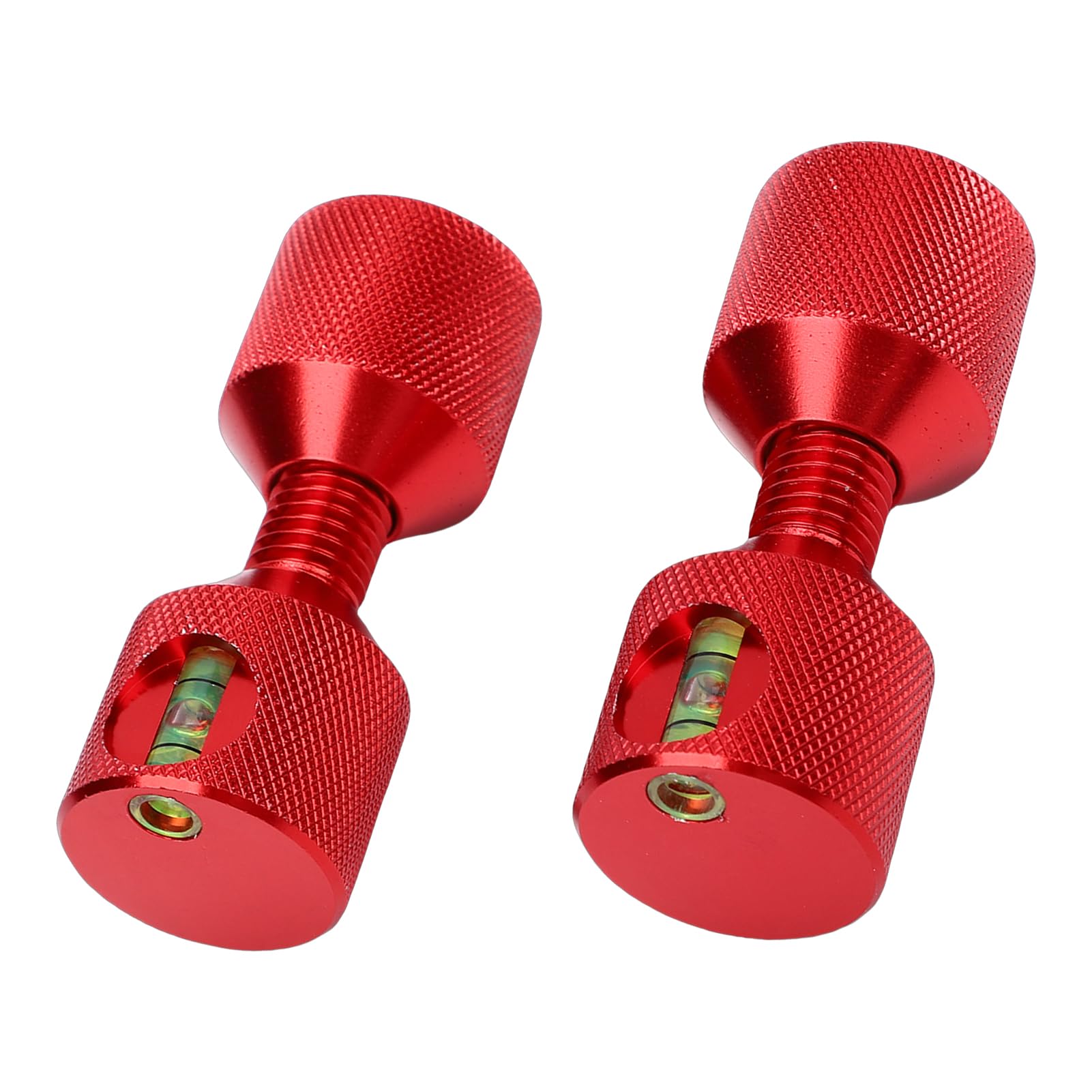 Naroote 2 Pièces Broches à Deux Trous 1-1/8 Pouces en Alliage D'aluminium Goupille D'alignement de Bride à 2 Trous avec Niveau intégré Finition Rouge Oxyde anodisé Fabrication Précise