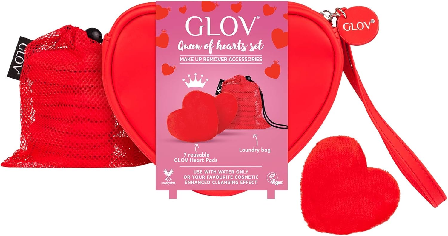 Discos Desmaquillantes Reutilizables Lavables Almohadillas de Microfibra Lavable Maquillaje Facial Paños de limpieza Para Todo Tipo de Pieles Almohadillas Ecológicas en Forma de Corazon 7 Piezas