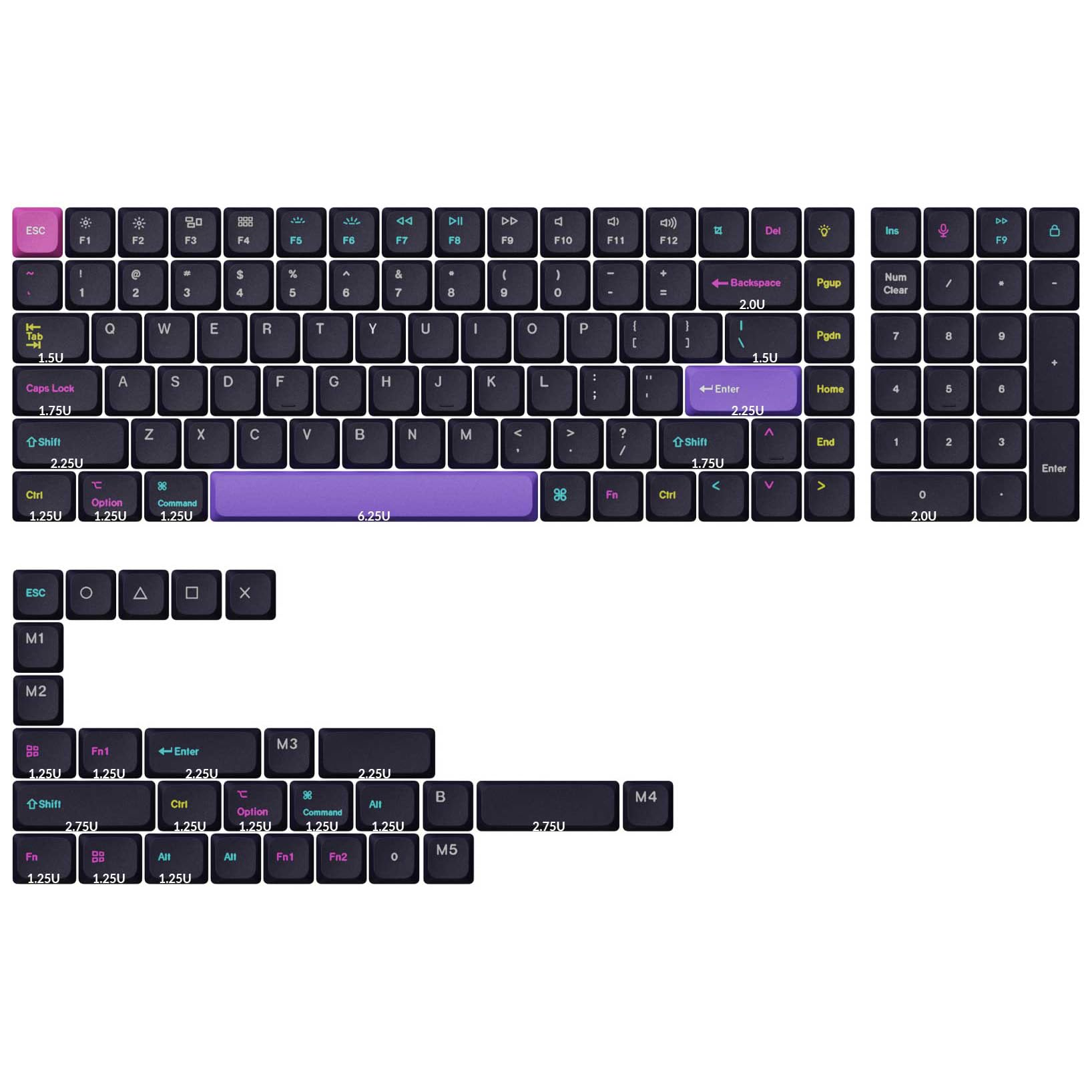 Amazon.com: Keychron Low Profile LSA Dye-Sub PBT Full Set Keycap