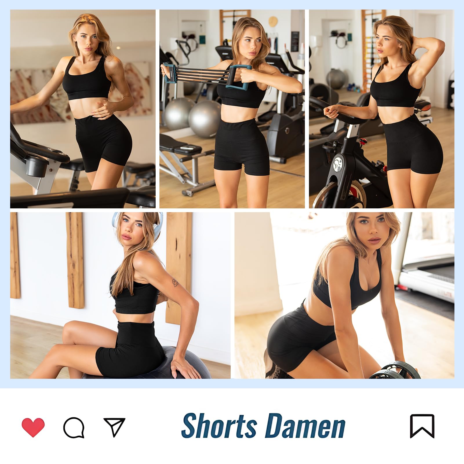 Sportowe szorty damskie, nieprzezroczyste legginsy z wysokim stanem, szorty do jazdy na rowerze, jogi, fitnessu w lecie