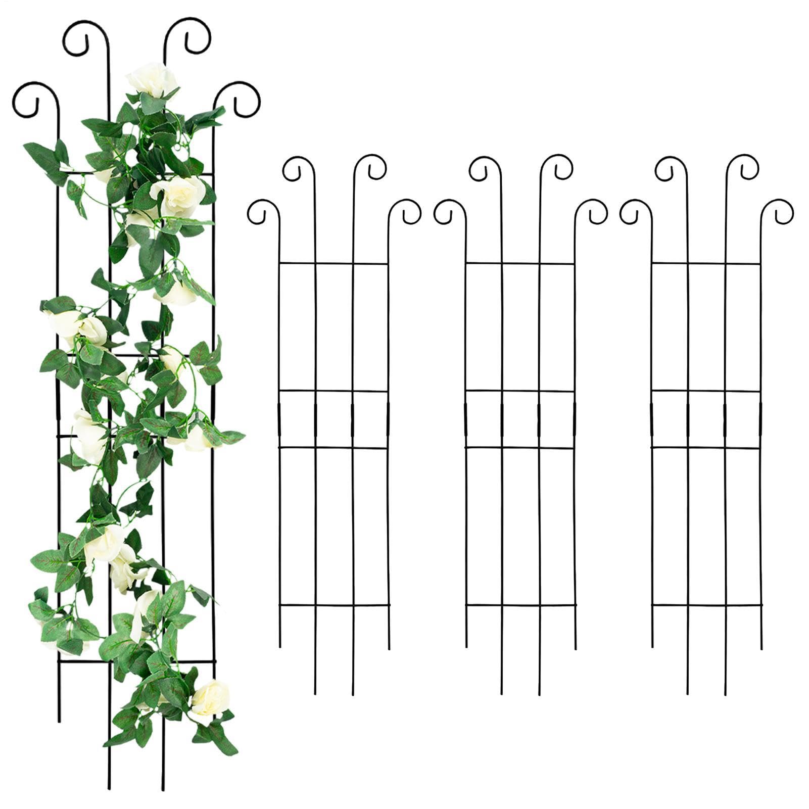 Tuteur pour plante en pot avec 4 supports décoratifs réglables de 81 cm intérieur