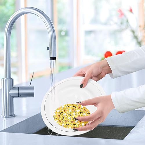 Vista 13 de Esponjas de cocina para lavar platos, esponjas de cocina para el hogar, esponja absorbente reutilizable abstracta cepillo trazo Trazo de pincel