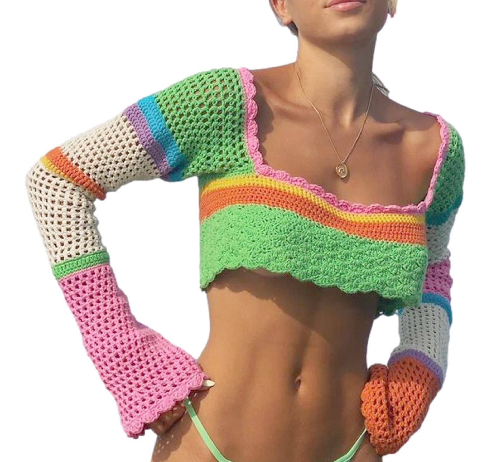 90s crochet fashion