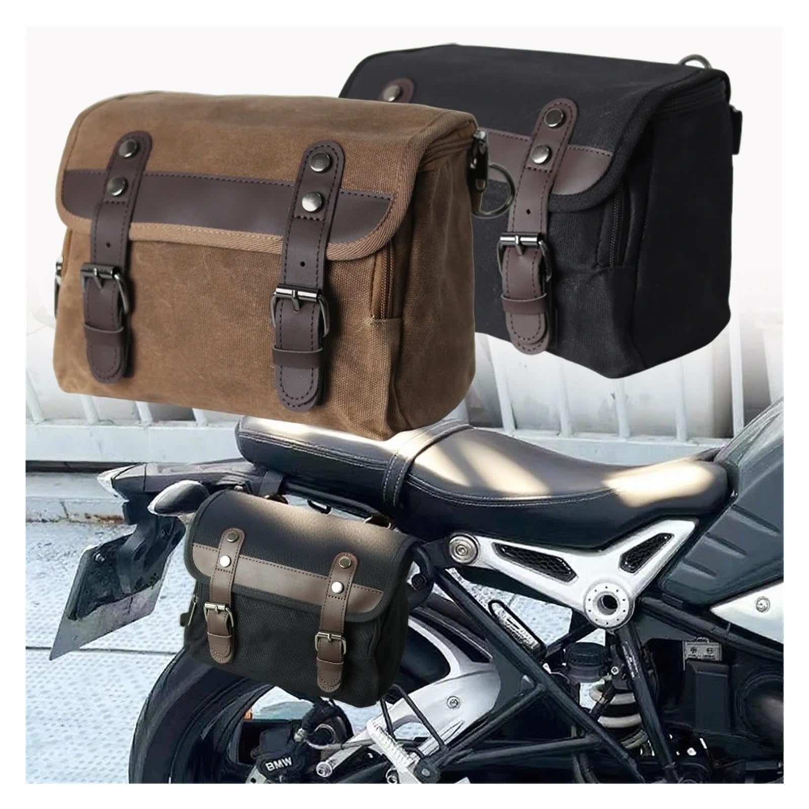 Borsa Moto Impermeabile Strumento Impermeabile Retrò Per Sella Con Borse Da Viaggio Per Bagagli Da Moto Universali Interne Rimovibili