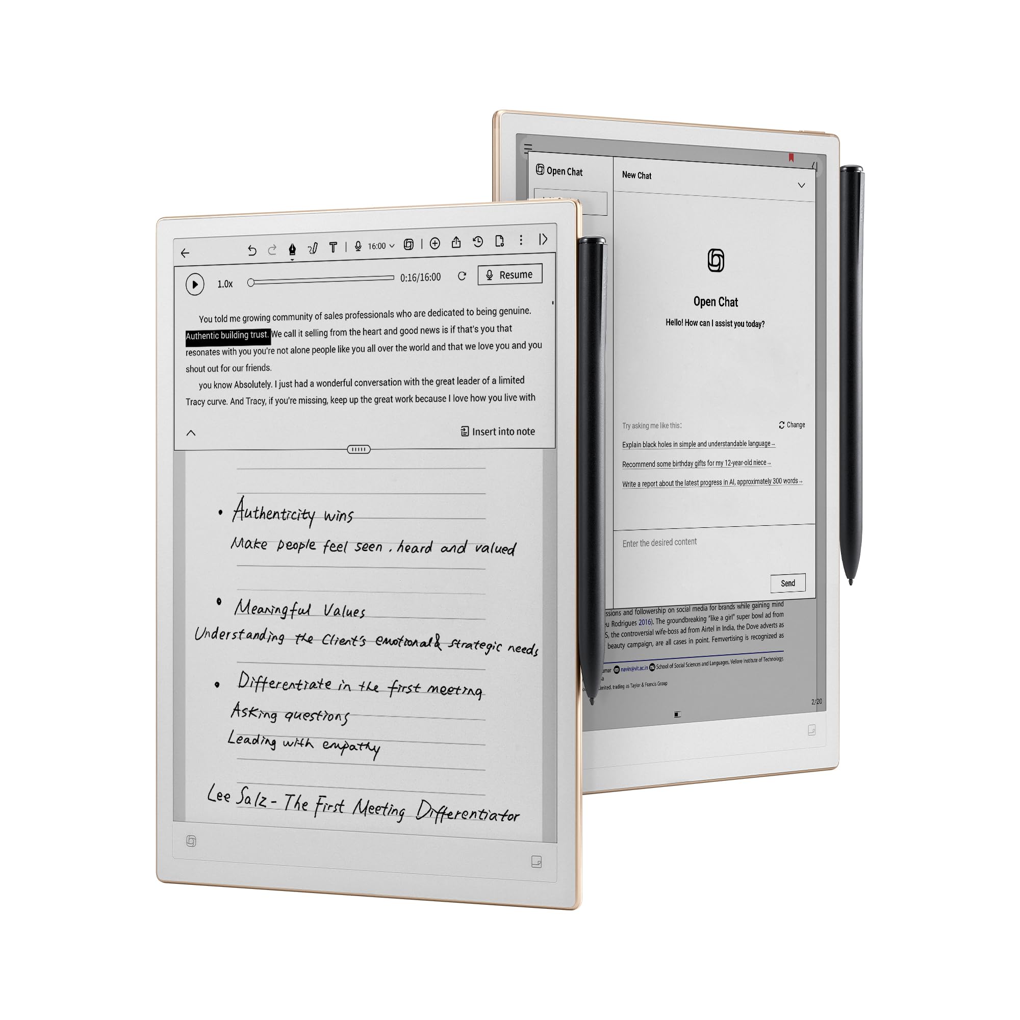 iFLYTEK AINOTE 2 Paper Tablette, Ordinateur Portable Electronique de 10,65 Pouces avec Stylet, Tablette Ultra-Fine de 4,2 mm pour la Prise de Notes, Optimisée par Un AI Compatible avec Google Play - 2