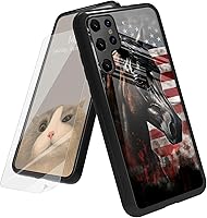 Vista 138 de Funda para Samsung Galaxy A12 5G con protector de pantalla, parte trasera de vidrio templado + TPU de silicona suave que absorbe los golpes